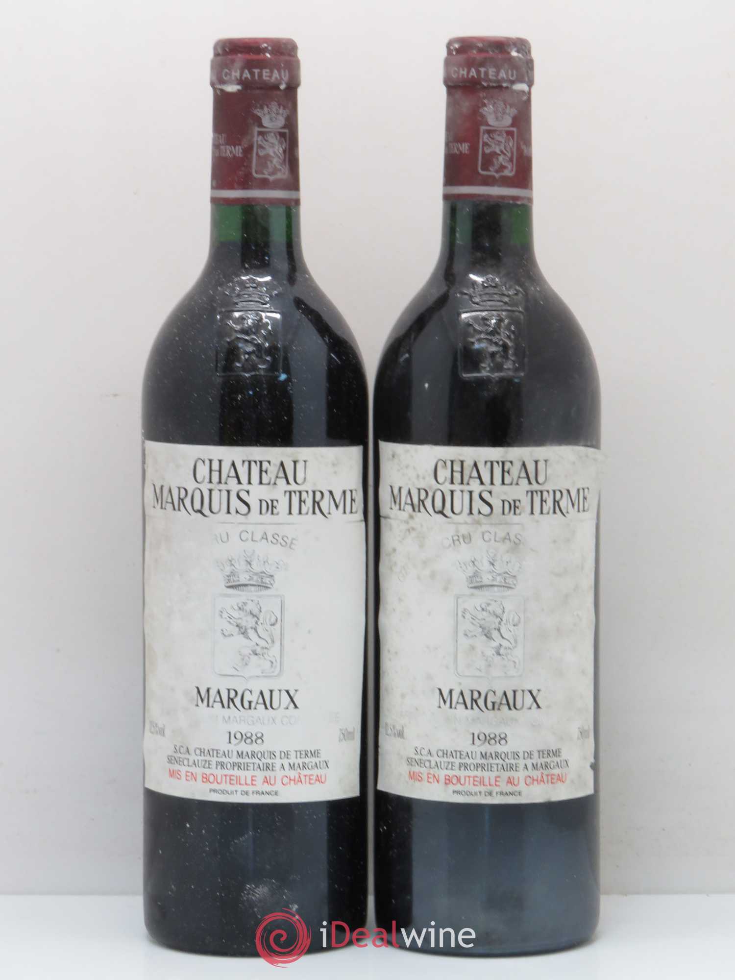 Château Marquis de Terme 4ème Grand Cru Classé 1988 - Lot de 5 bouteilles - 2