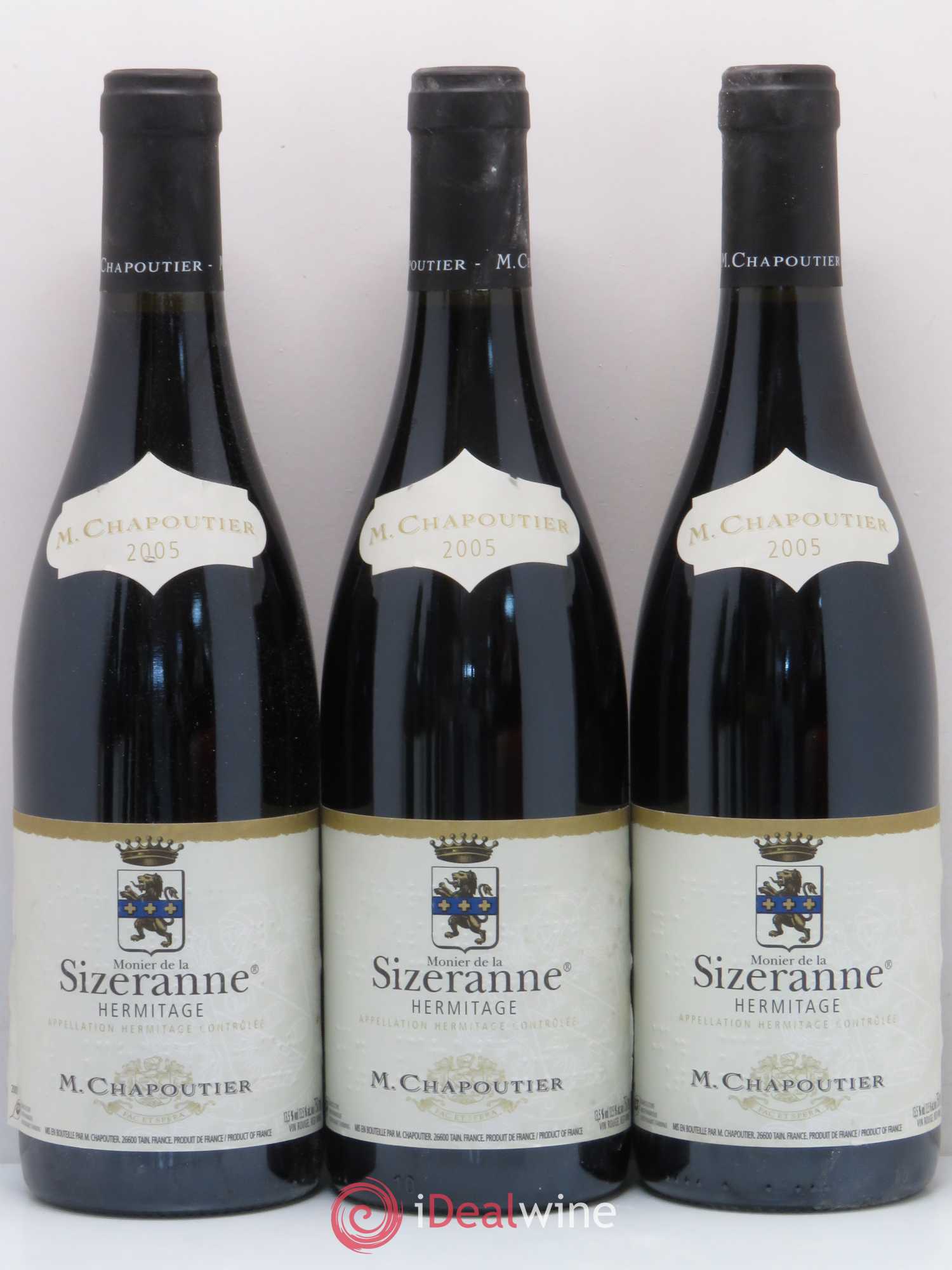 Hermitage Monier de La Sizeranne Chapoutier Monnier 2005 - Lot de 6 bouteilles - 1