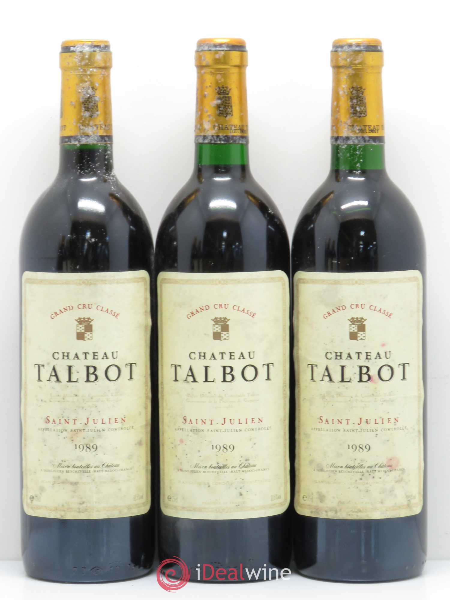 Château Talbot 4ème Grand Cru Classé 1989 - Lot de 5 bouteilles - 1