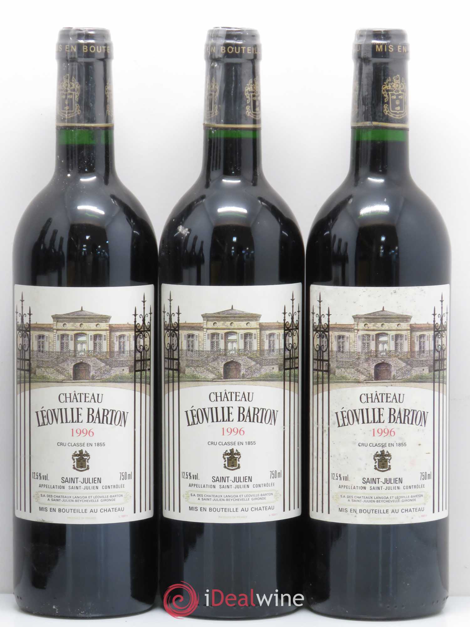 Château Léoville Barton 2ème Grand Cru Classé 1996 - Lot de 6 bouteilles - 1