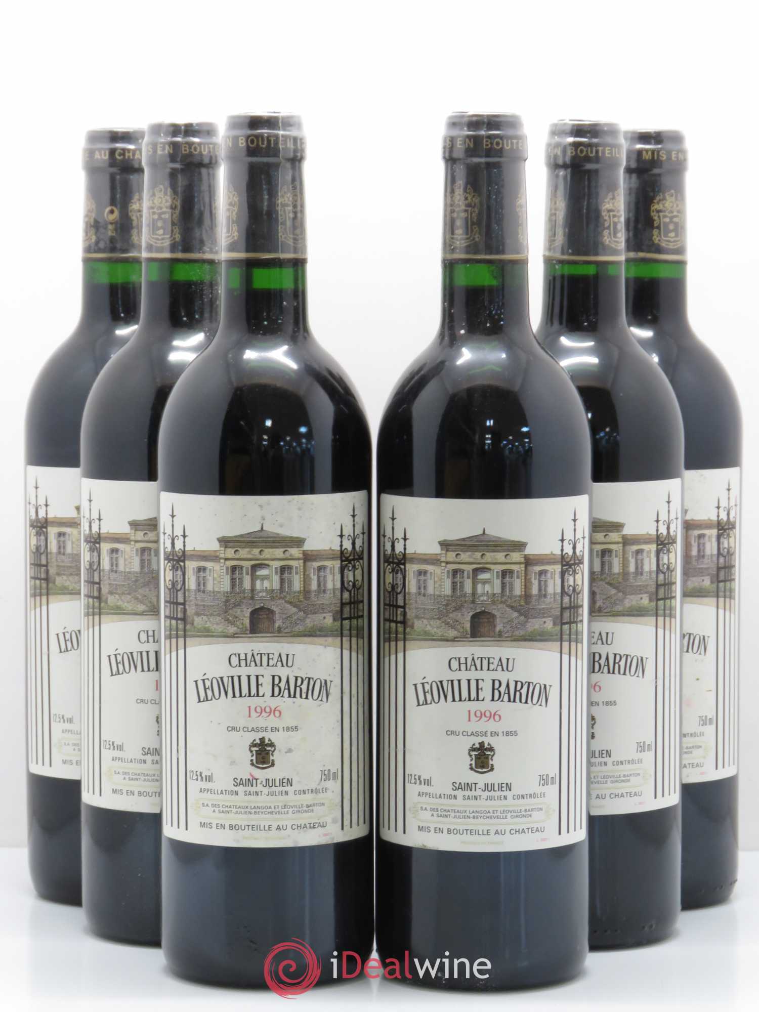 Château Léoville Barton 2ème Grand Cru Classé 1996 - Lot de 6 bouteilles - 0