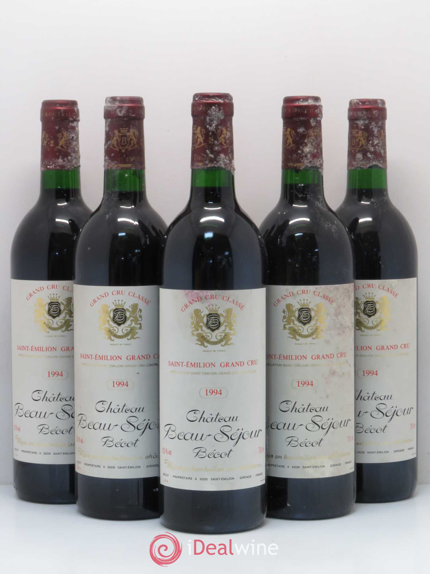 Château Beau-Séjour Bécot 1er Grand Cru Classé B 1994 - Lot de 5 bouteilles - 0