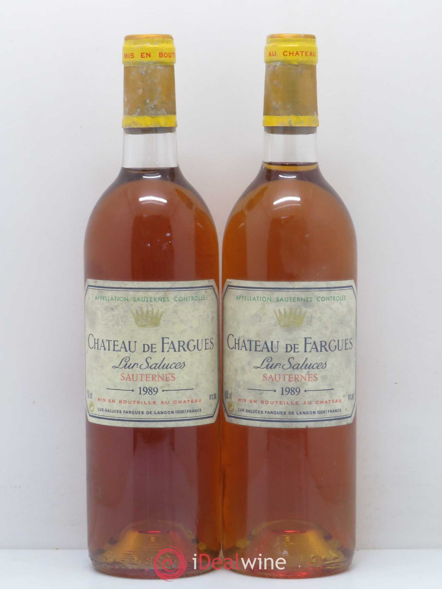 Château de Fargues 1989 - Lotto di 2 bottiglie - 0