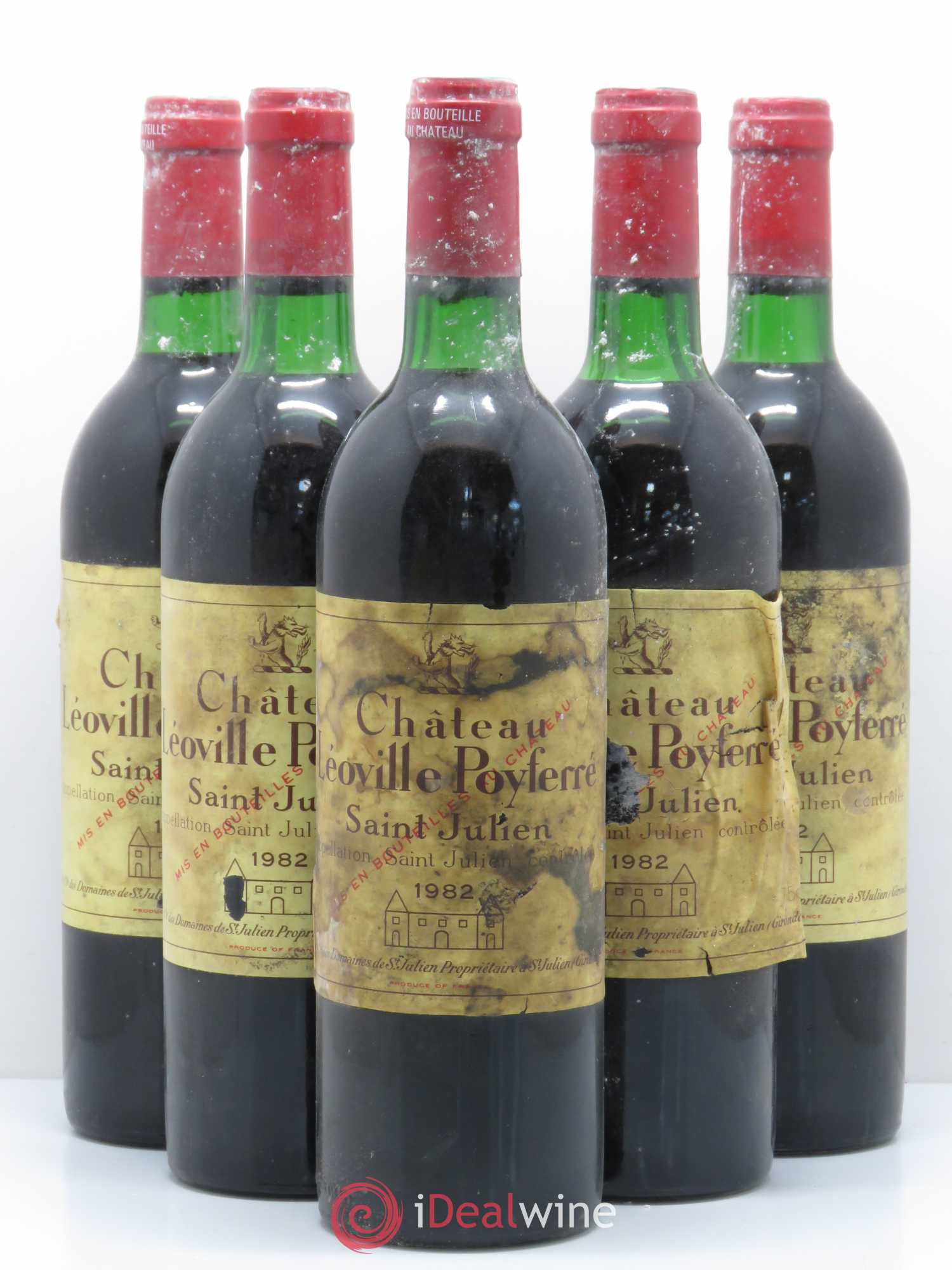 Château Léoville Poyferré 2ème Grand Cru Classé 1982 - Lot de 5 bouteilles - 0