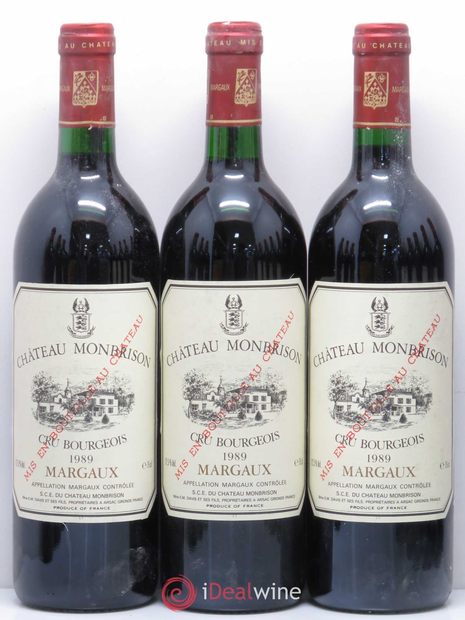 Château Monbrison 1989 - Lot de 12 bouteilles - 1