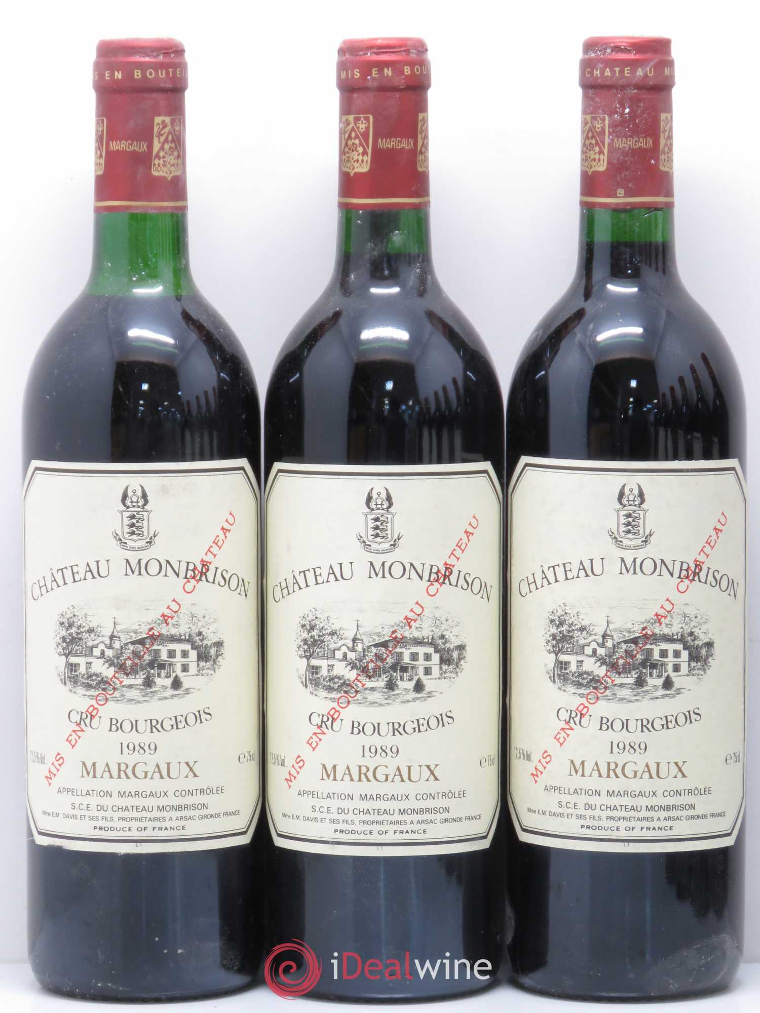 Château Monbrison 1989 - Lot de 12 bouteilles - 2