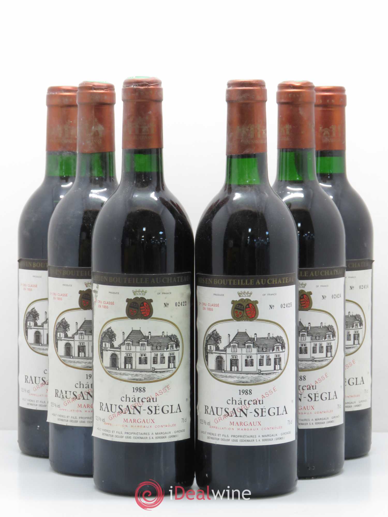 Château Rauzan Ségla Grand Cru Classé 1988 - Lot de 6 bouteilles - 0