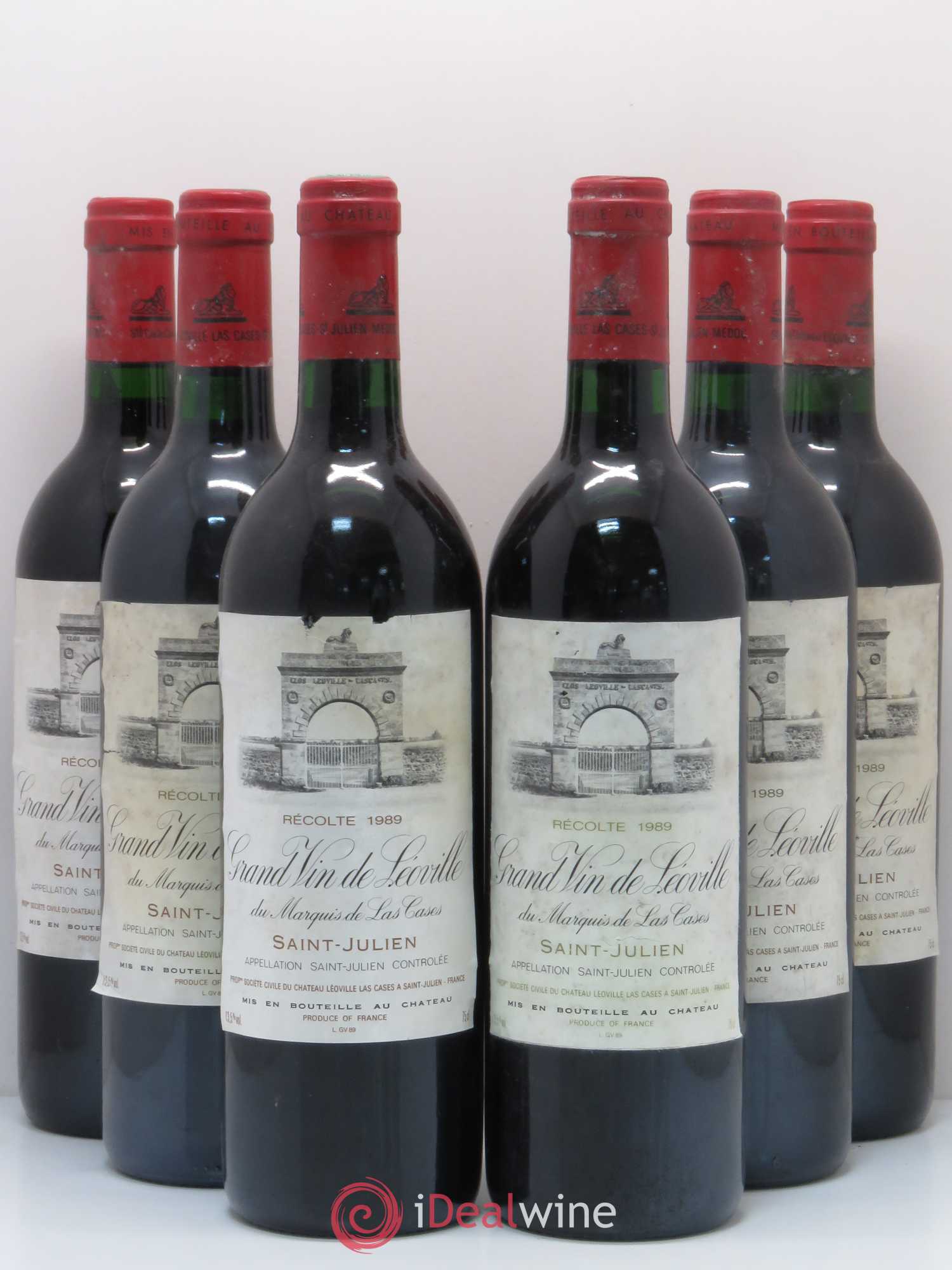 Château Léoville Las Cases 2ème Grand Cru Classé 1989 - Lot de 6 bouteilles - 0