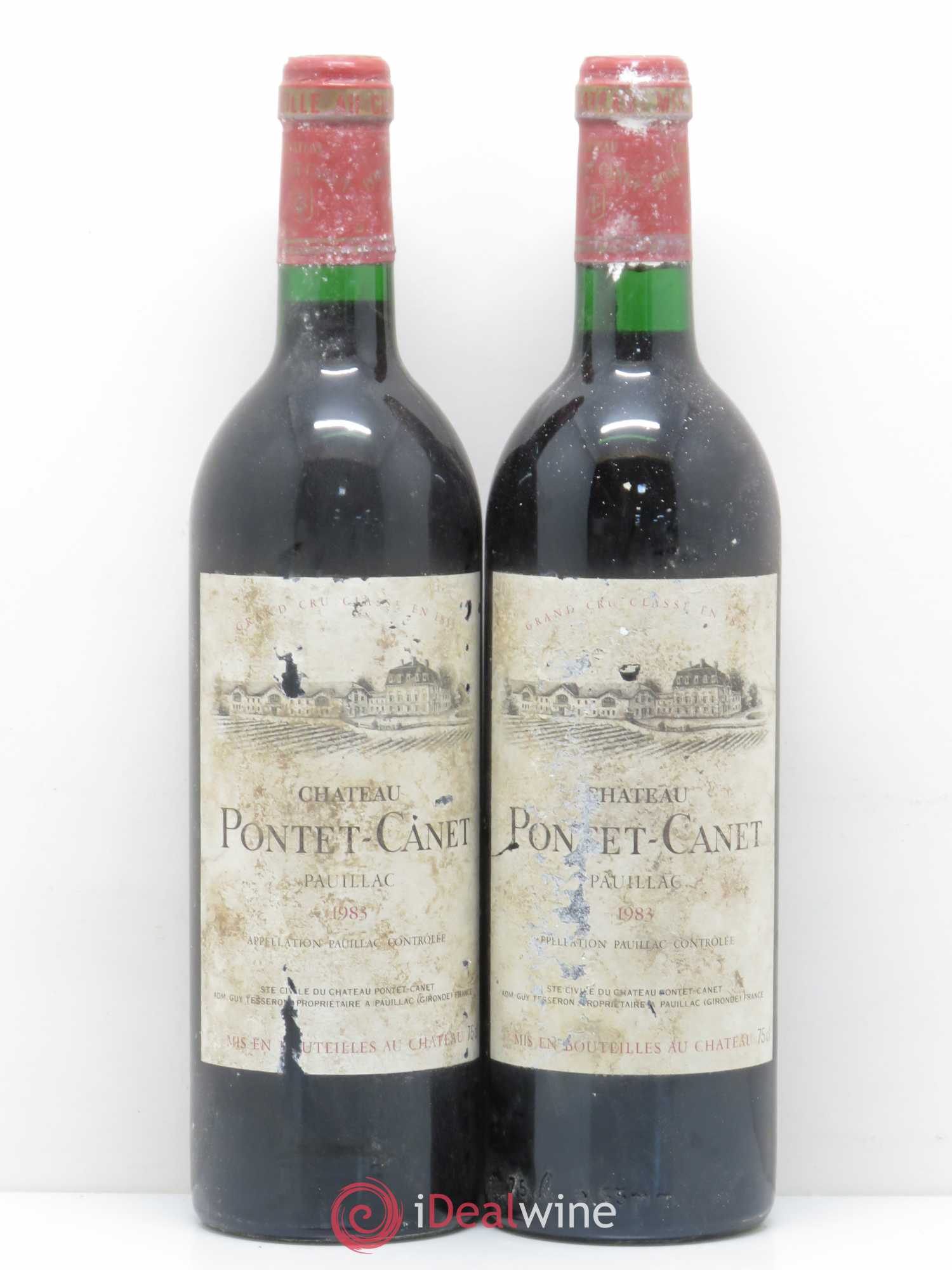 Château Pontet Canet 5ème Grand Cru Classé 1983 - Lot de 2 bouteilles - 0