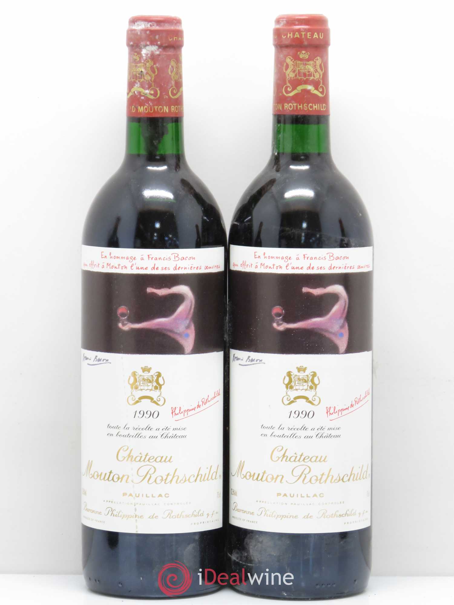 Château Mouton Rothschild 1er Grand Cru Classé 1990 - Lot de 4 bouteilles - 2