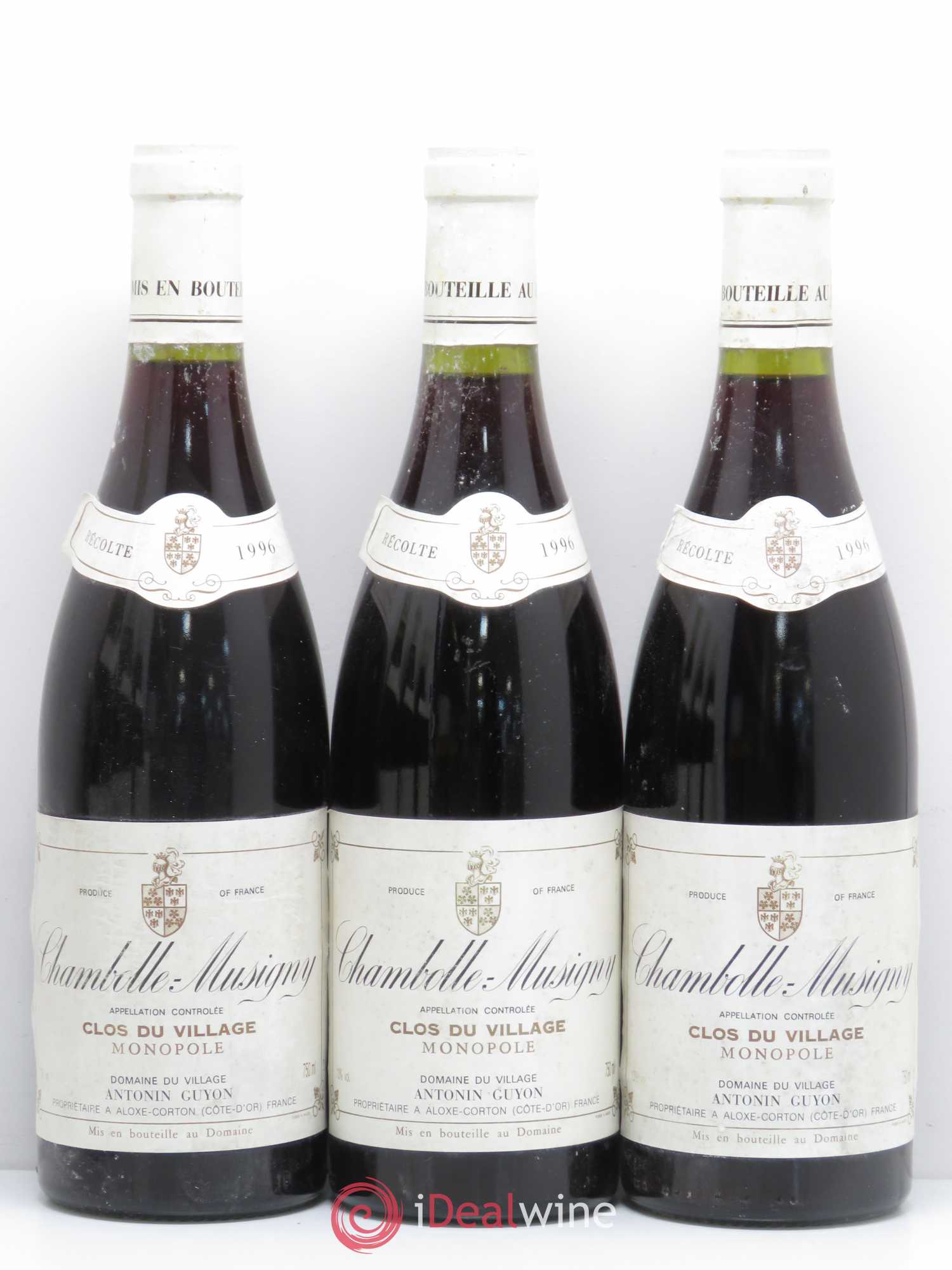 Chambolle-Musigny Clos du Village Domaine Antonin Guyon 1996 - Posten von 6 Flaschen - 1