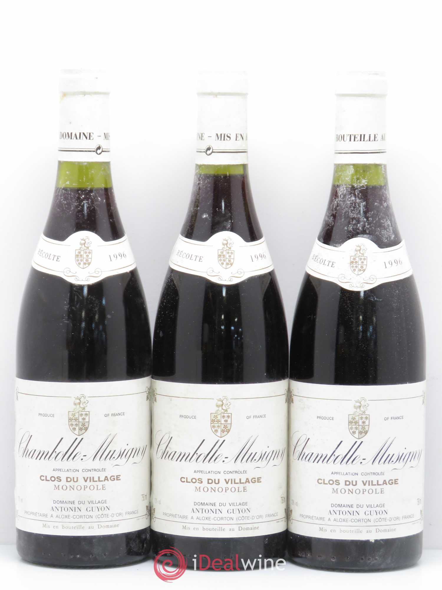 Chambolle-Musigny Clos du Village Domaine Antonin Guyon 1996 - Posten von 6 Flaschen - 2