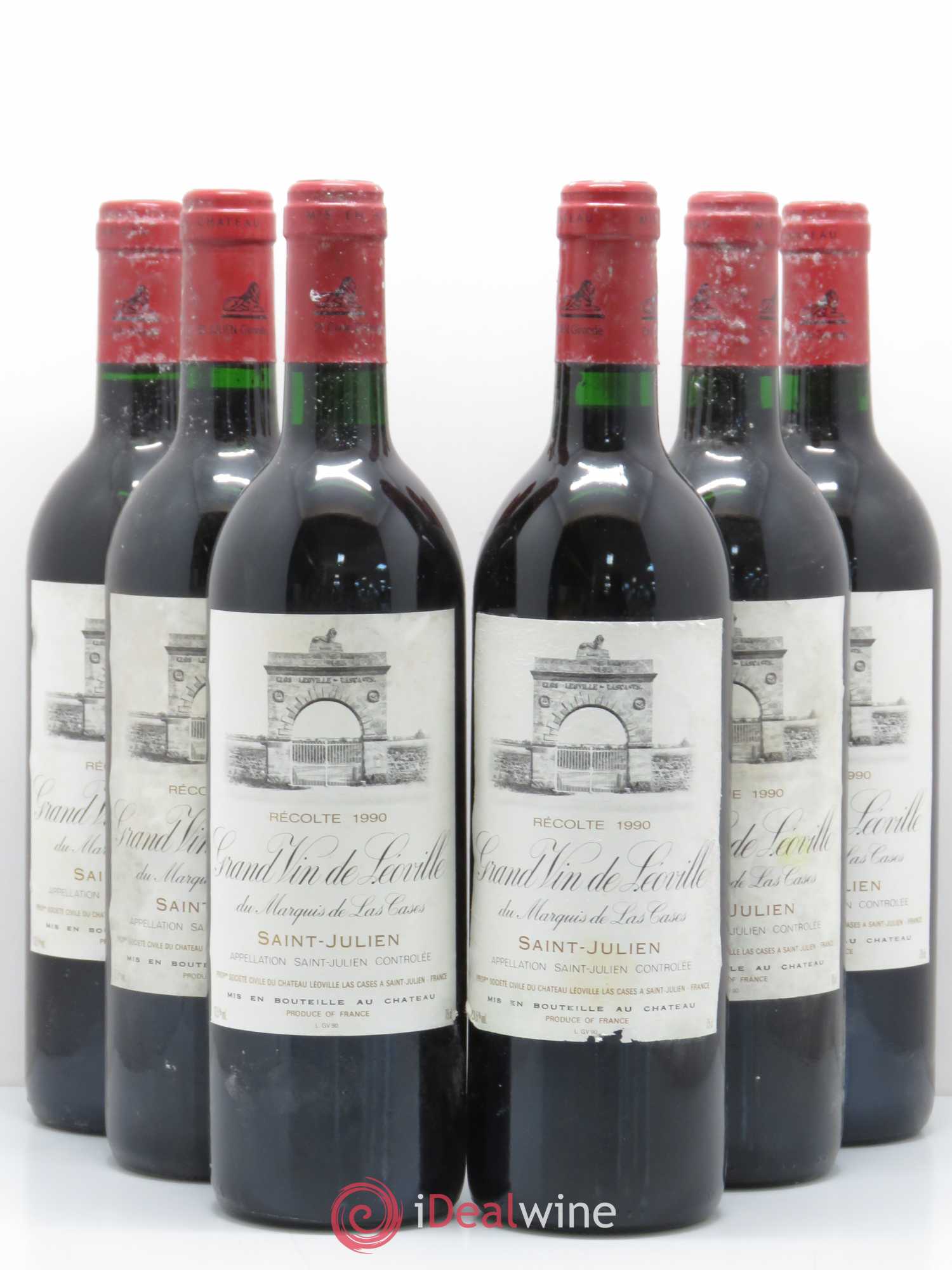 Château Léoville Las Cases 2ème Grand Cru Classé 1990 - Lot de 6 bouteilles - 0