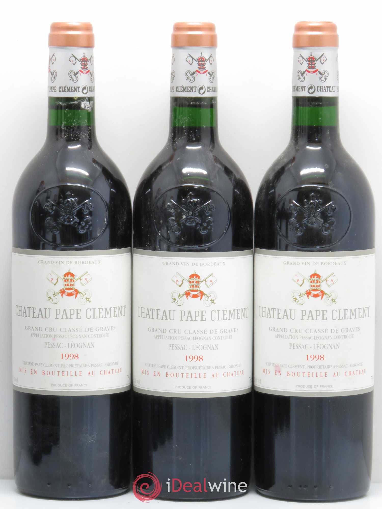 Château Pape Clément Cru Classé de Graves 1998 - Lot de 6 bouteilles - 1