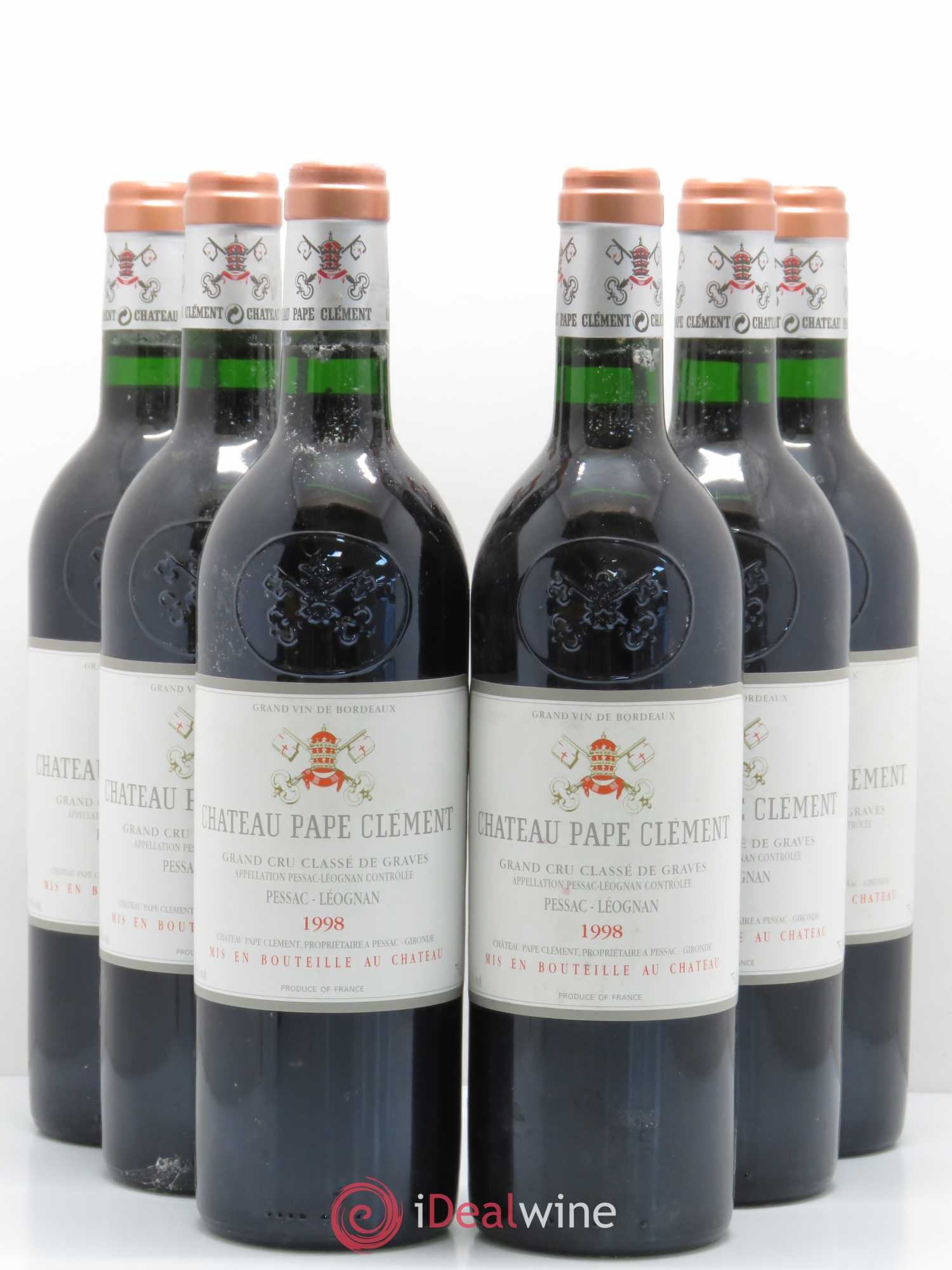 Château Pape Clément Cru Classé de Graves 1998 - Lot de 6 bouteilles - 0