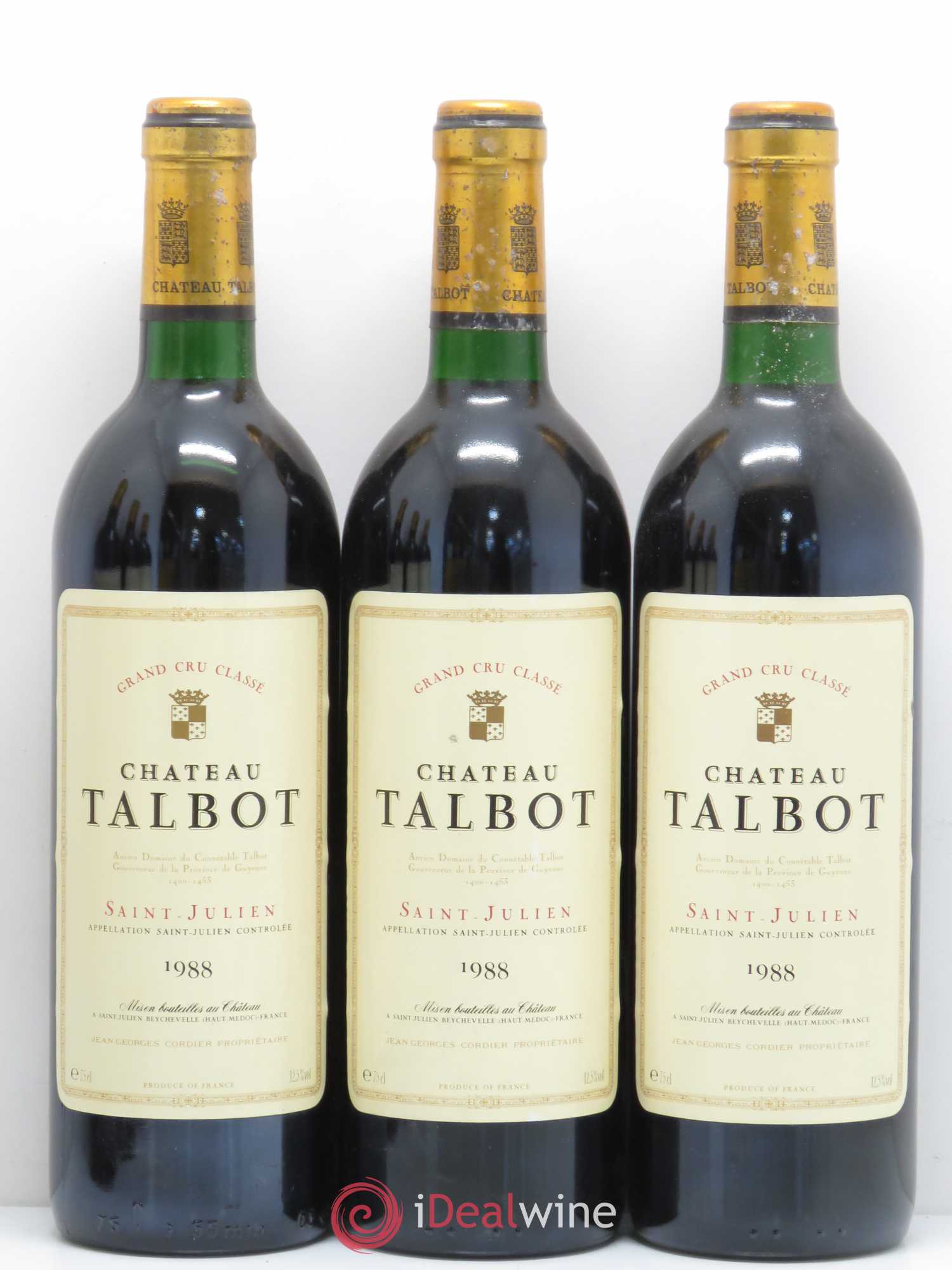 Château Talbot 4ème Grand Cru Classé 1988 - Lot de 6 bouteilles - 1