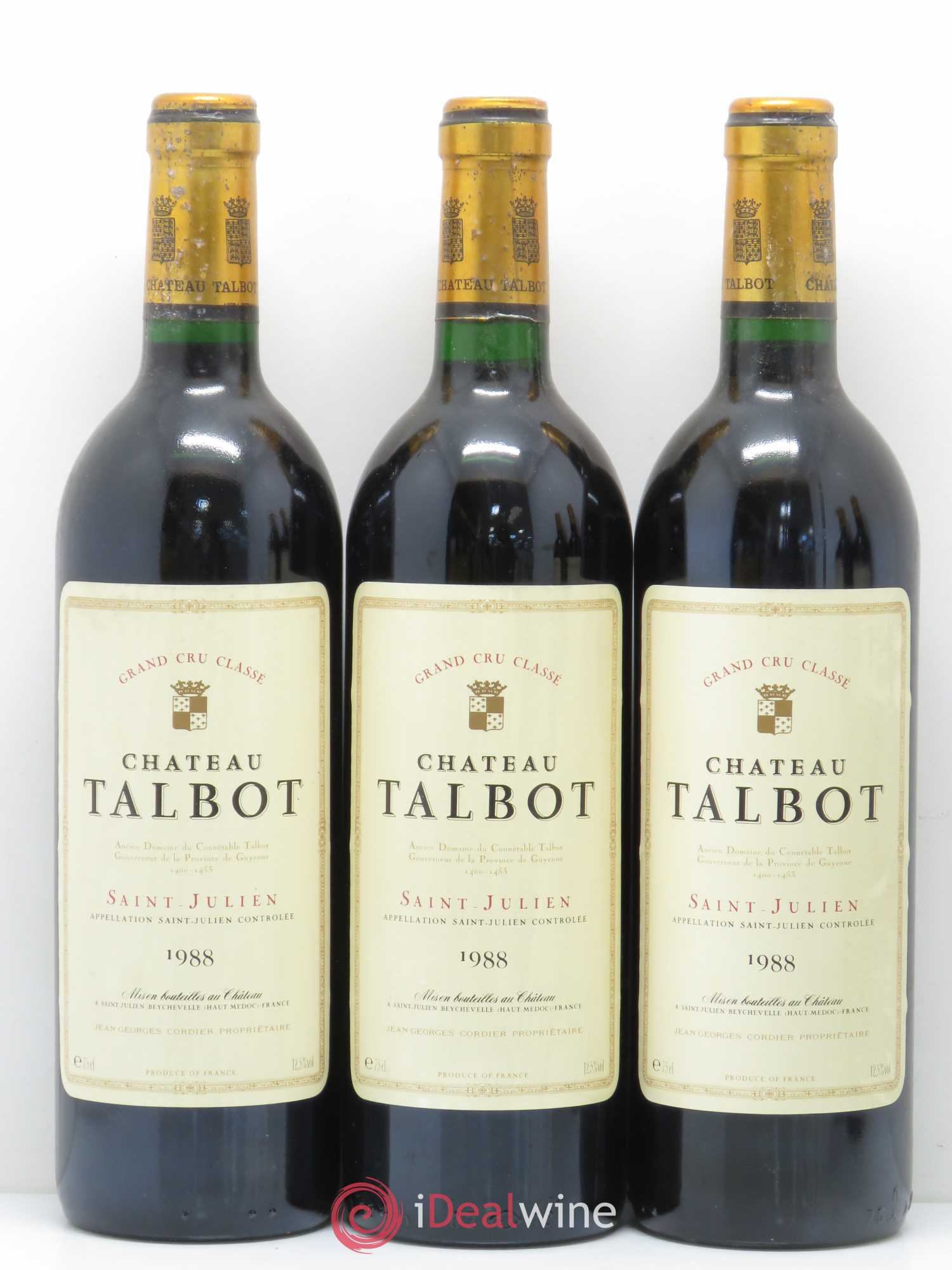 Château Talbot 4ème Grand Cru Classé 1988 - Lot de 5 bouteilles - 1