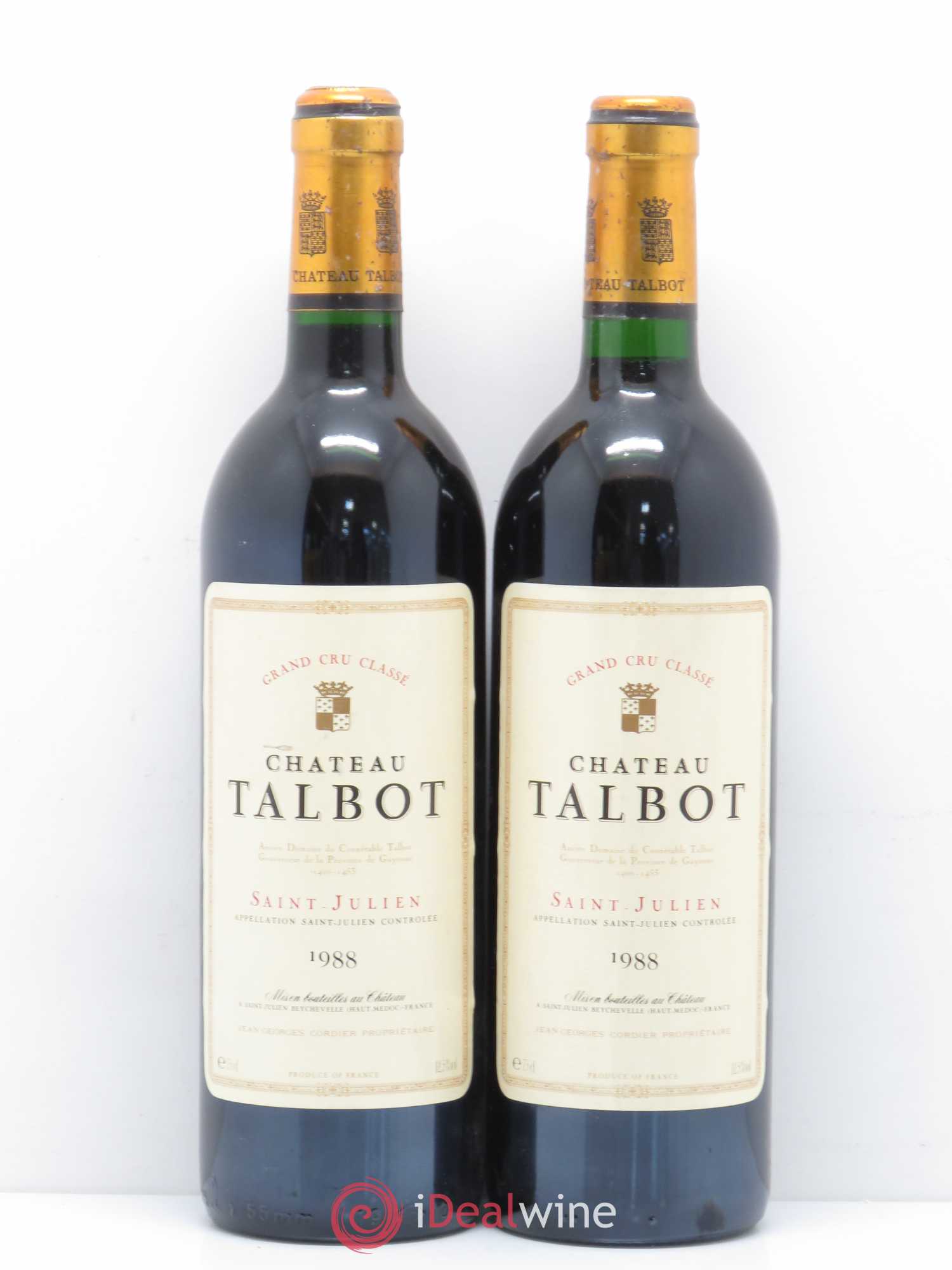 Château Talbot 4ème Grand Cru Classé 1988 - Lot de 5 bouteilles - 2