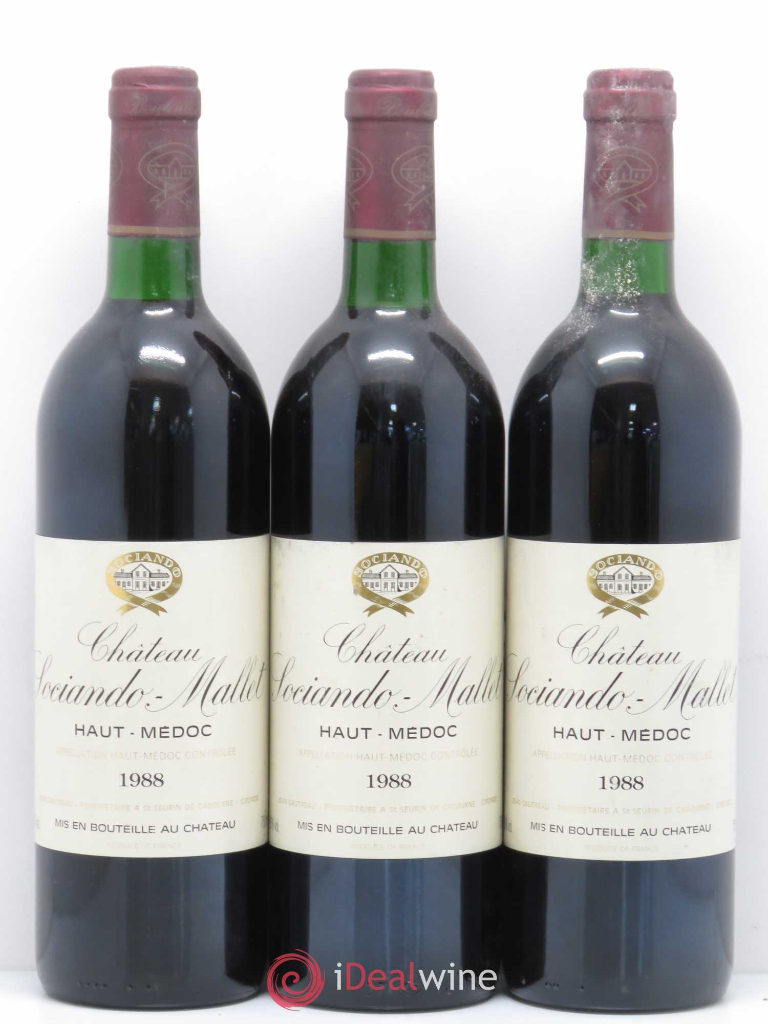 Château Sociando Mallet 1988 - Lot de 6 bouteilles - 2