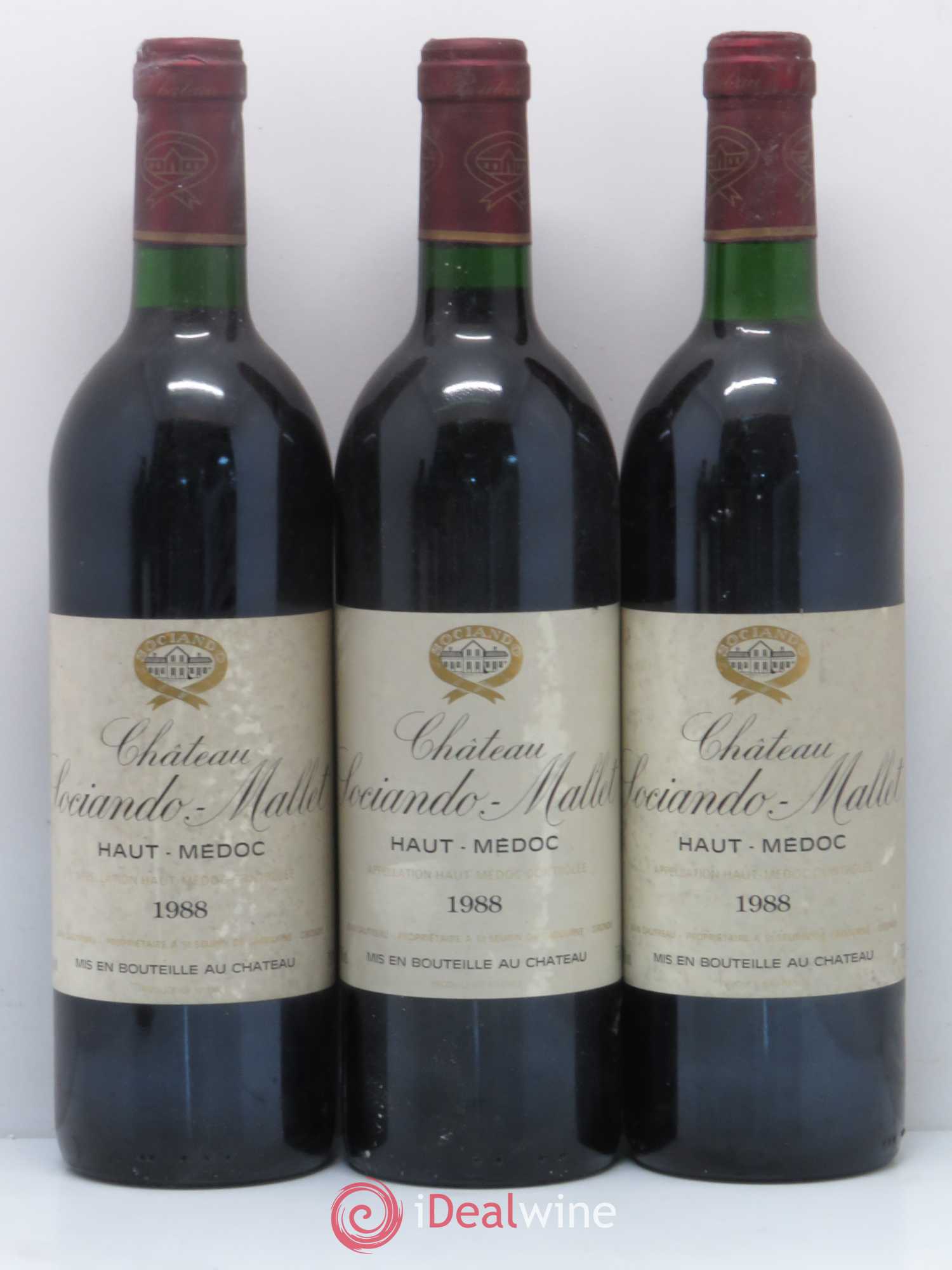 Château Sociando Mallet 1988 - Lot de 6 bouteilles - 1