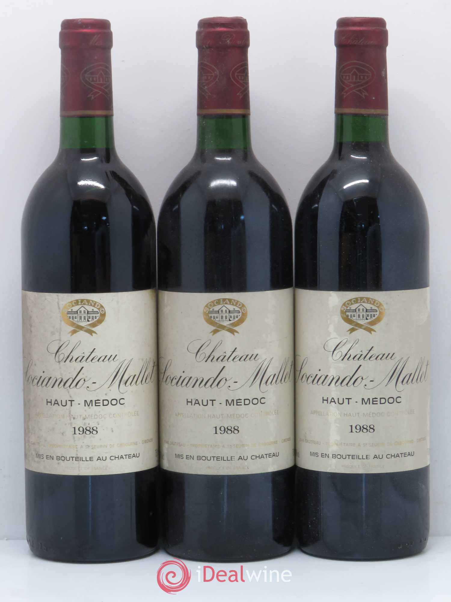 Château Sociando Mallet 1988 - Lot de 6 bouteilles - 2