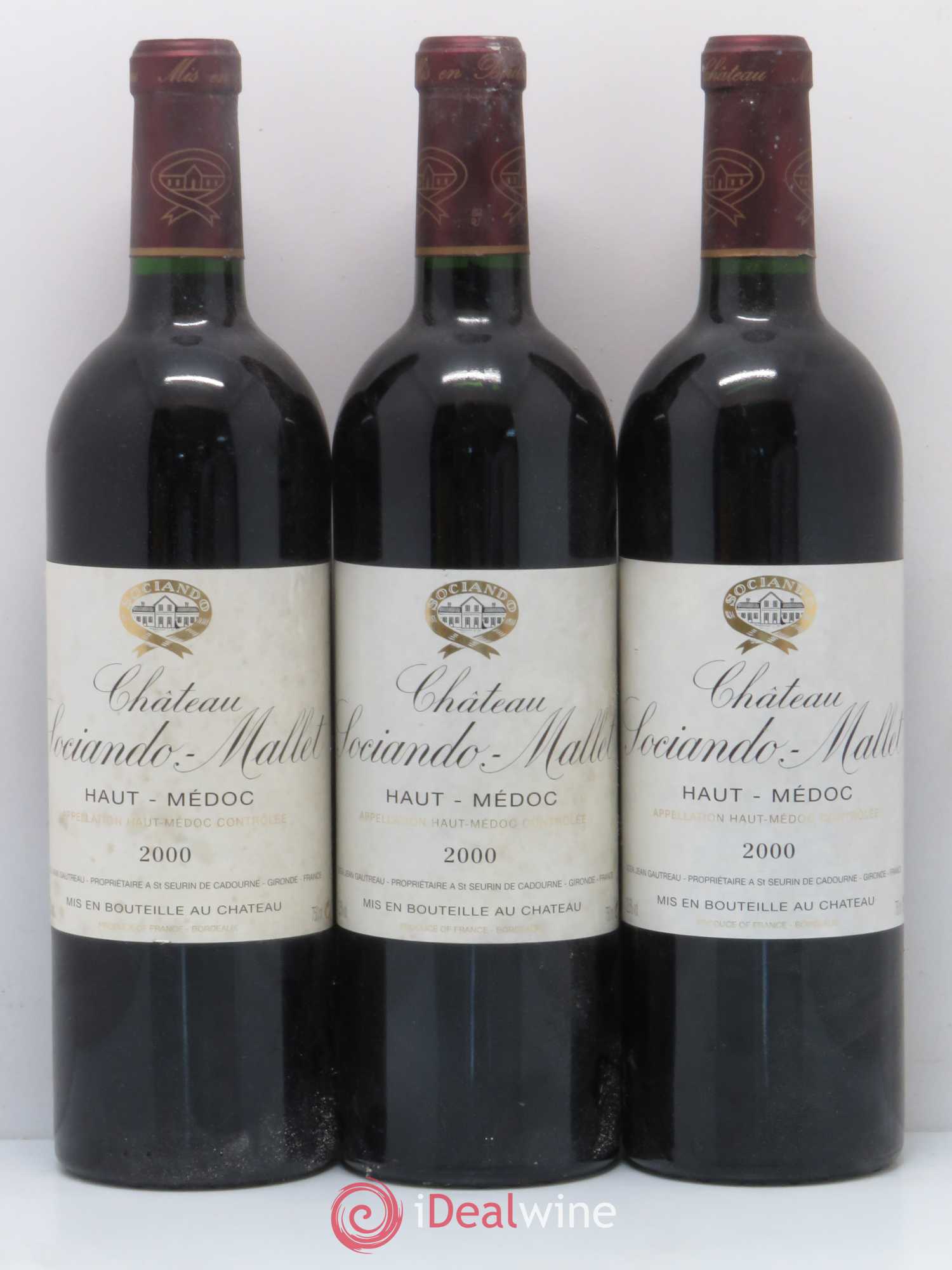 Château Sociando Mallet 2000 - Lot de 6 bouteilles - 2