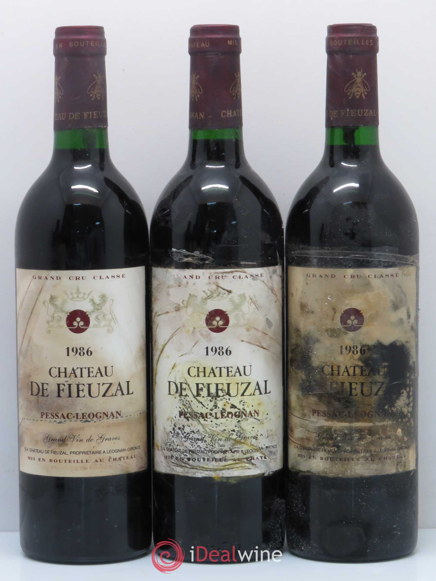 Château de Fieuzal Cru Classé de Graves 1986 - Lot de 6 bouteilles - 1
