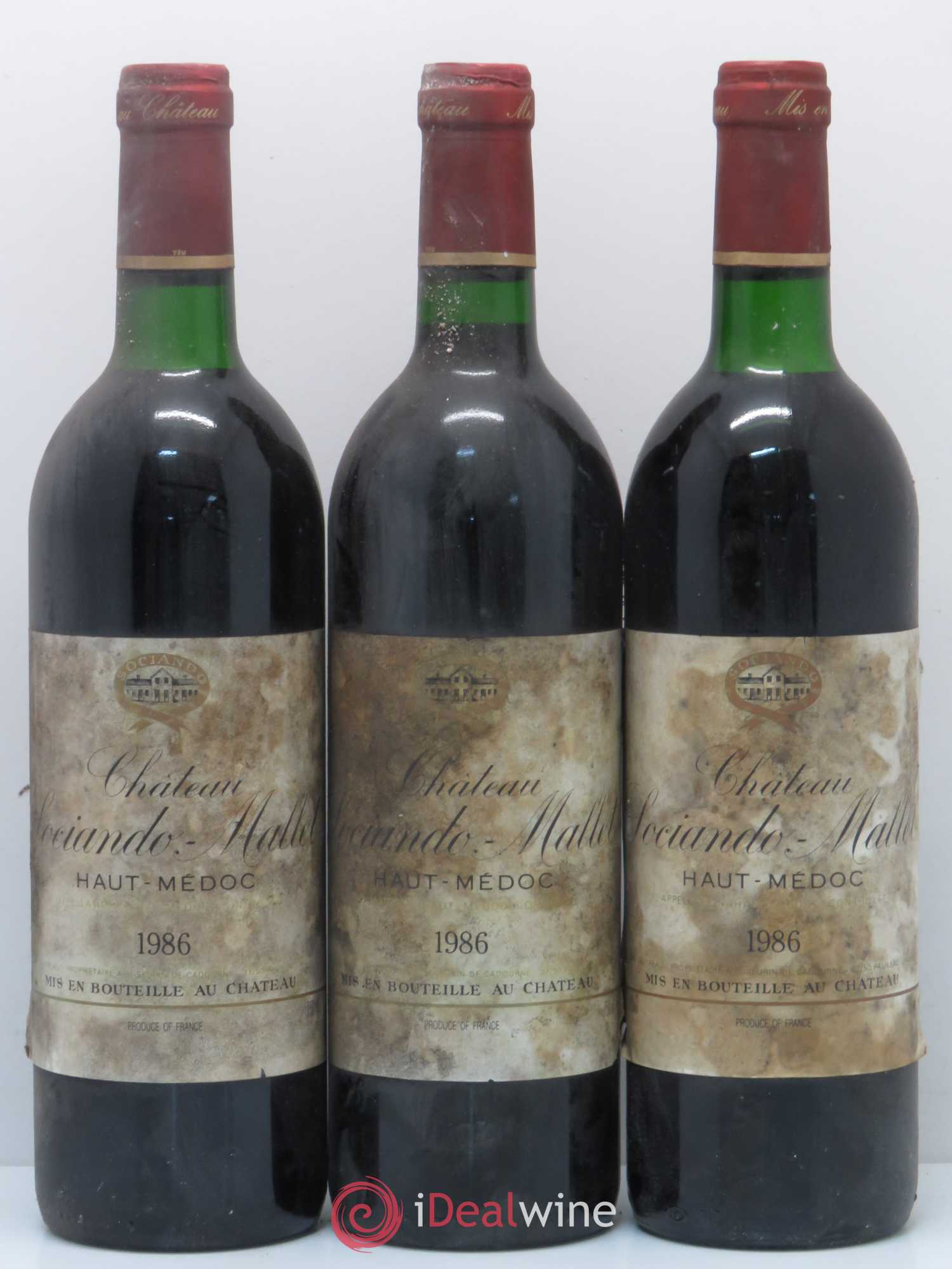 Château Sociando Mallet 1986 - Lot de 12 bouteilles - 3