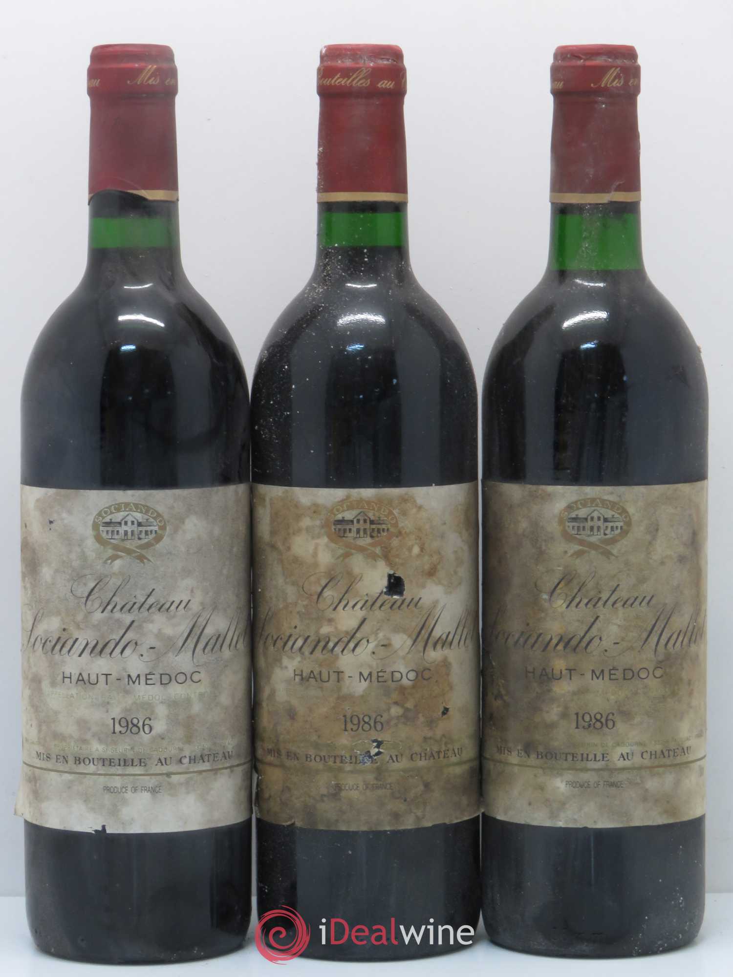 Château Sociando Mallet 1986 - Lot de 12 bouteilles - 4