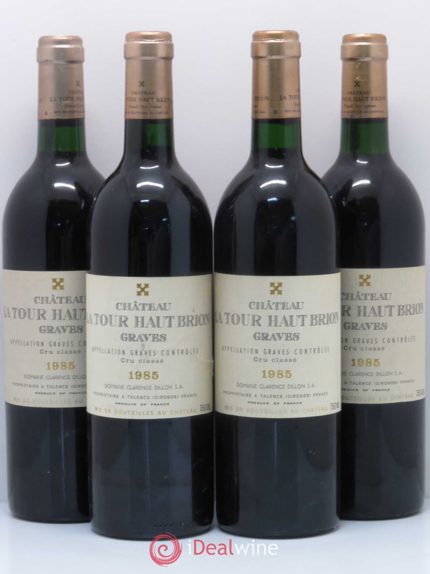 Château la Tour Haut-Brion Cru Classé de Graves 1985 - Lot de 4 bouteilles - 0