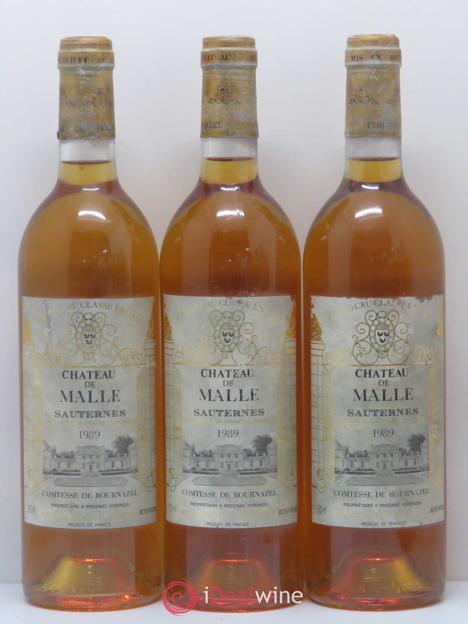 Château de Malle 2ème Grand Cru Classé 1989 - Lotto di 6 bottiglie - 1
