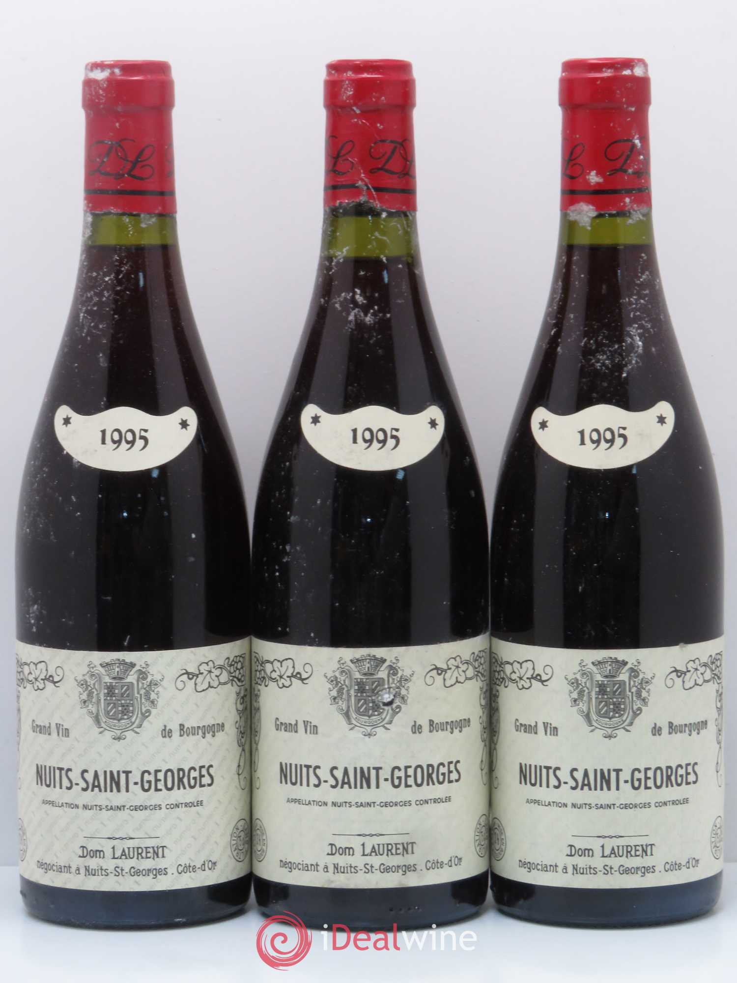 Nuits-Saint-Georges Dominique Laurent 1995 - Lot de 3 bouteilles - 0