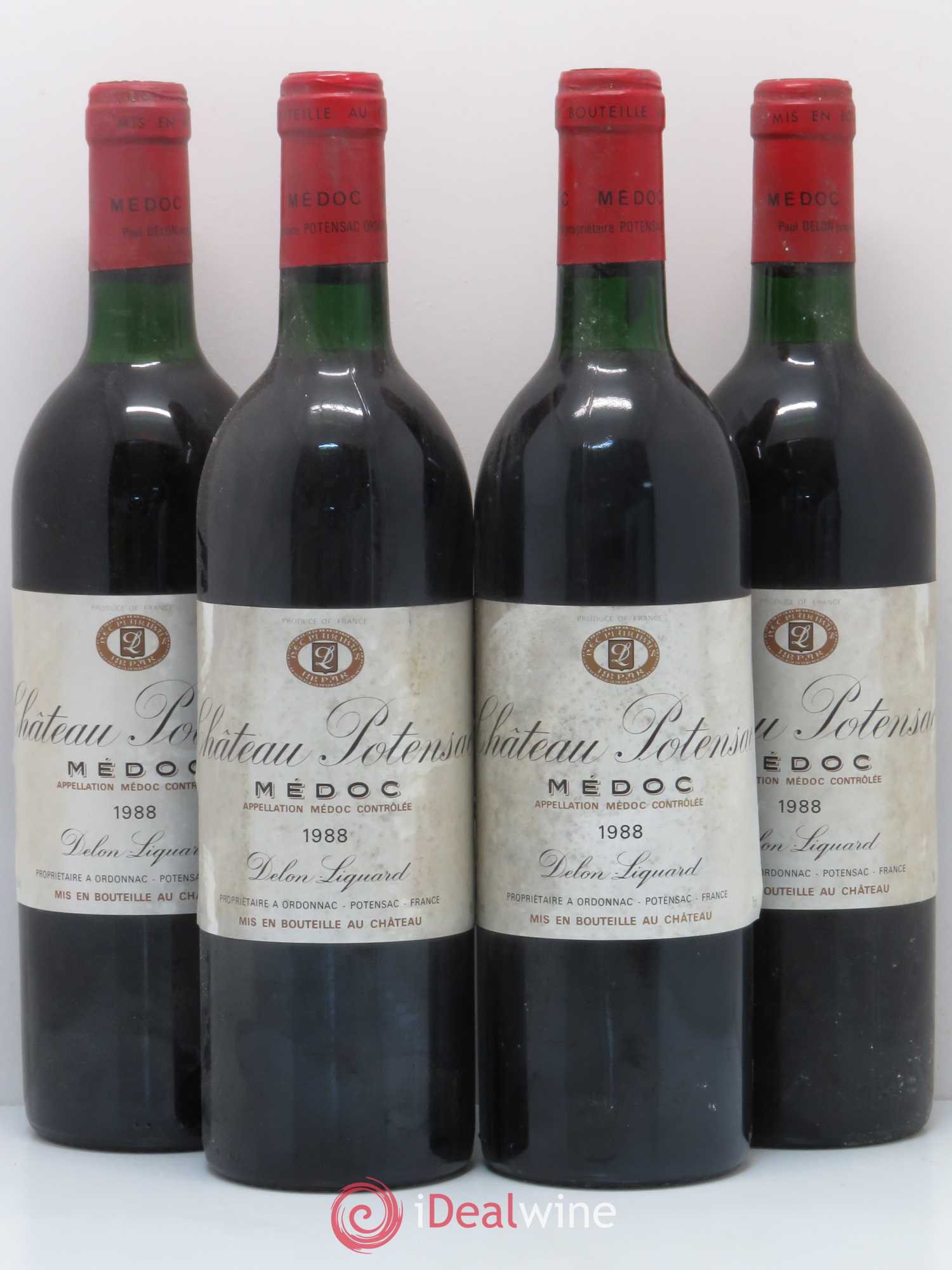 Château Potensac 1988 - Lot de 4 bouteilles - 0