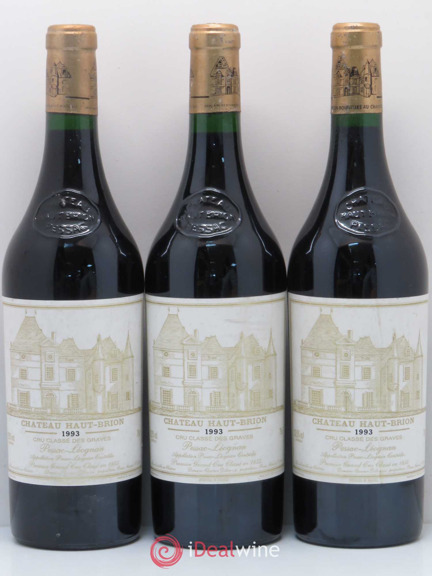 Château Haut Brion 1er Grand Cru Classé 1993 - Lot de 3 bouteilles - 0