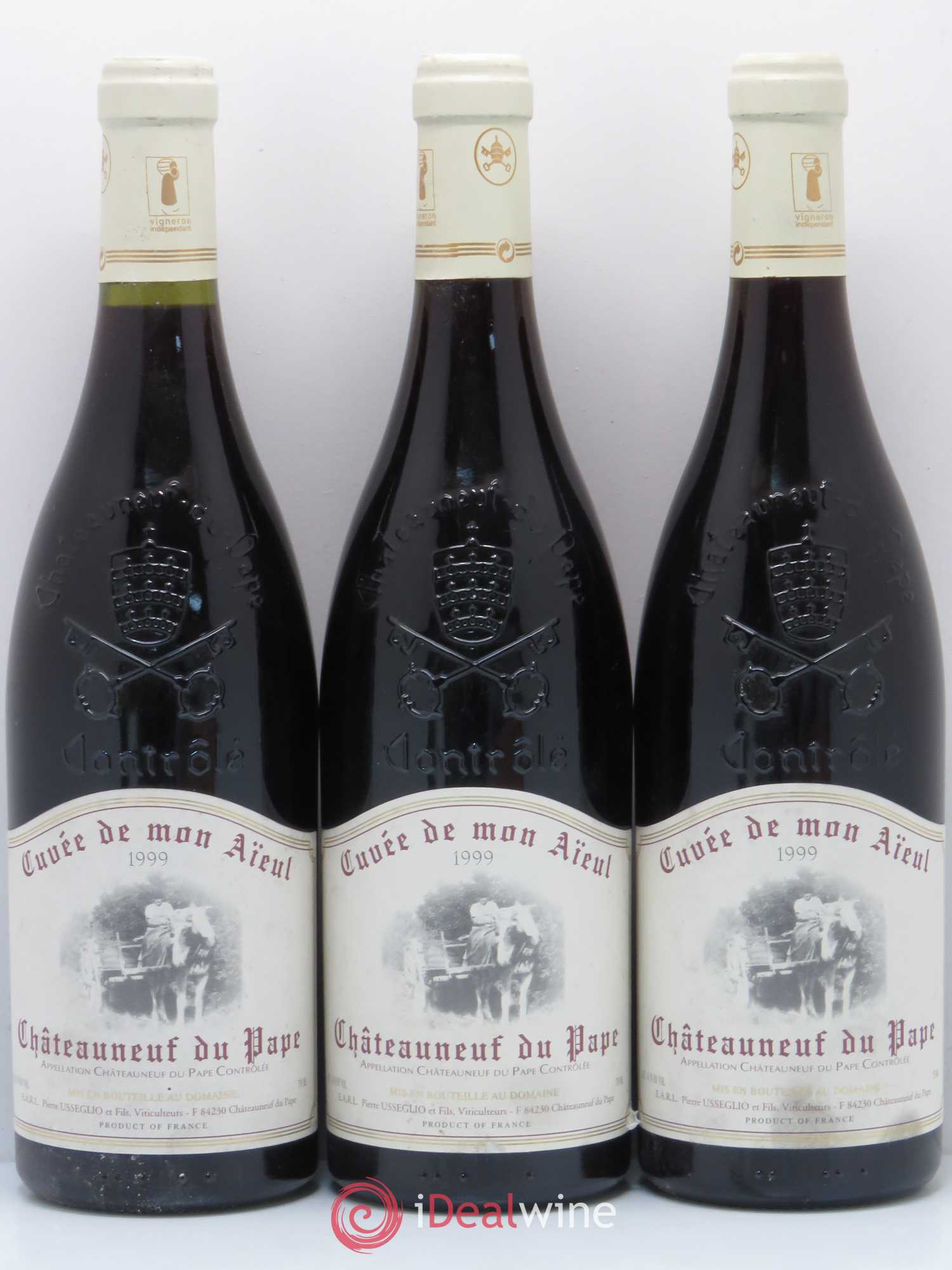 Châteauneuf-du-Pape Cuvée de mon Aïeul Pierre Usseglio & Fils 1999 - Lot de 3 bouteilles - 0