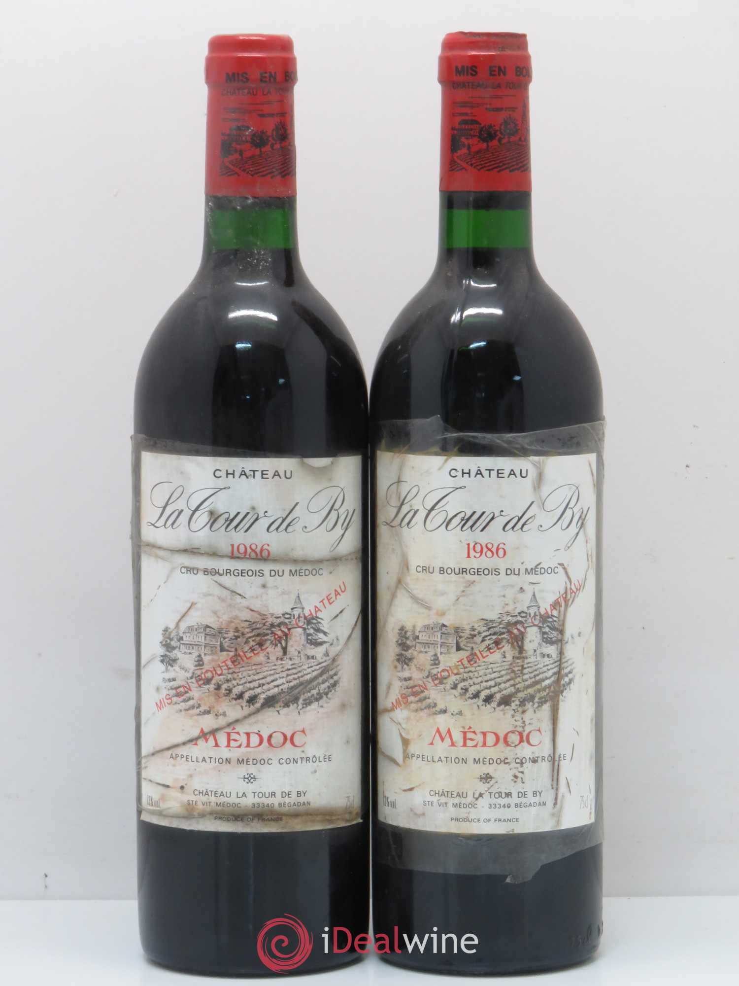 Château La Tour de By Cru Bourgeois 1986 - Lot de 2 bouteilles - 0