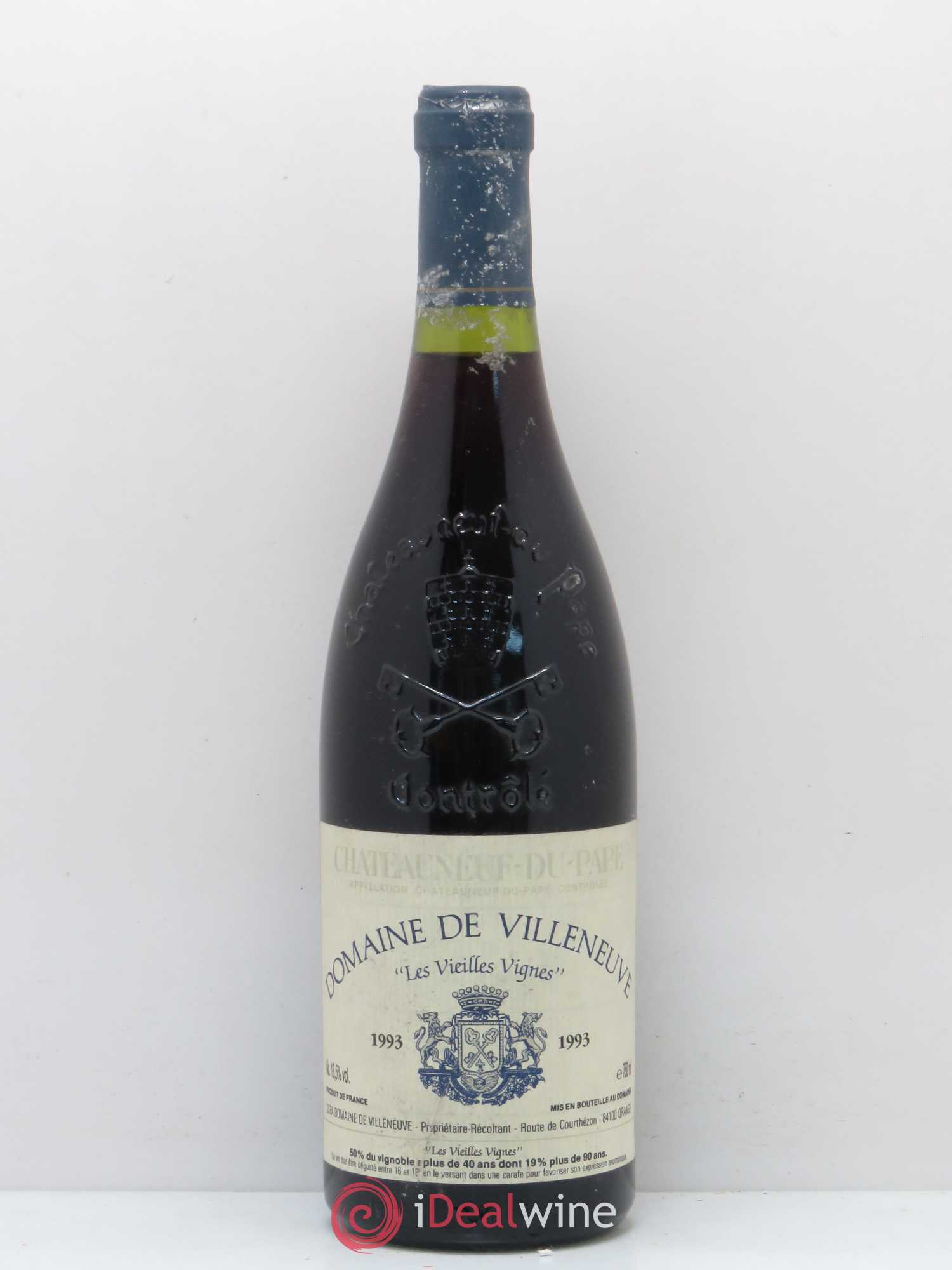 Châteauneuf-du-Pape Vieilles Vignes Domaine de Villeneuve 1993 - Posten von 1 Flasche - 0