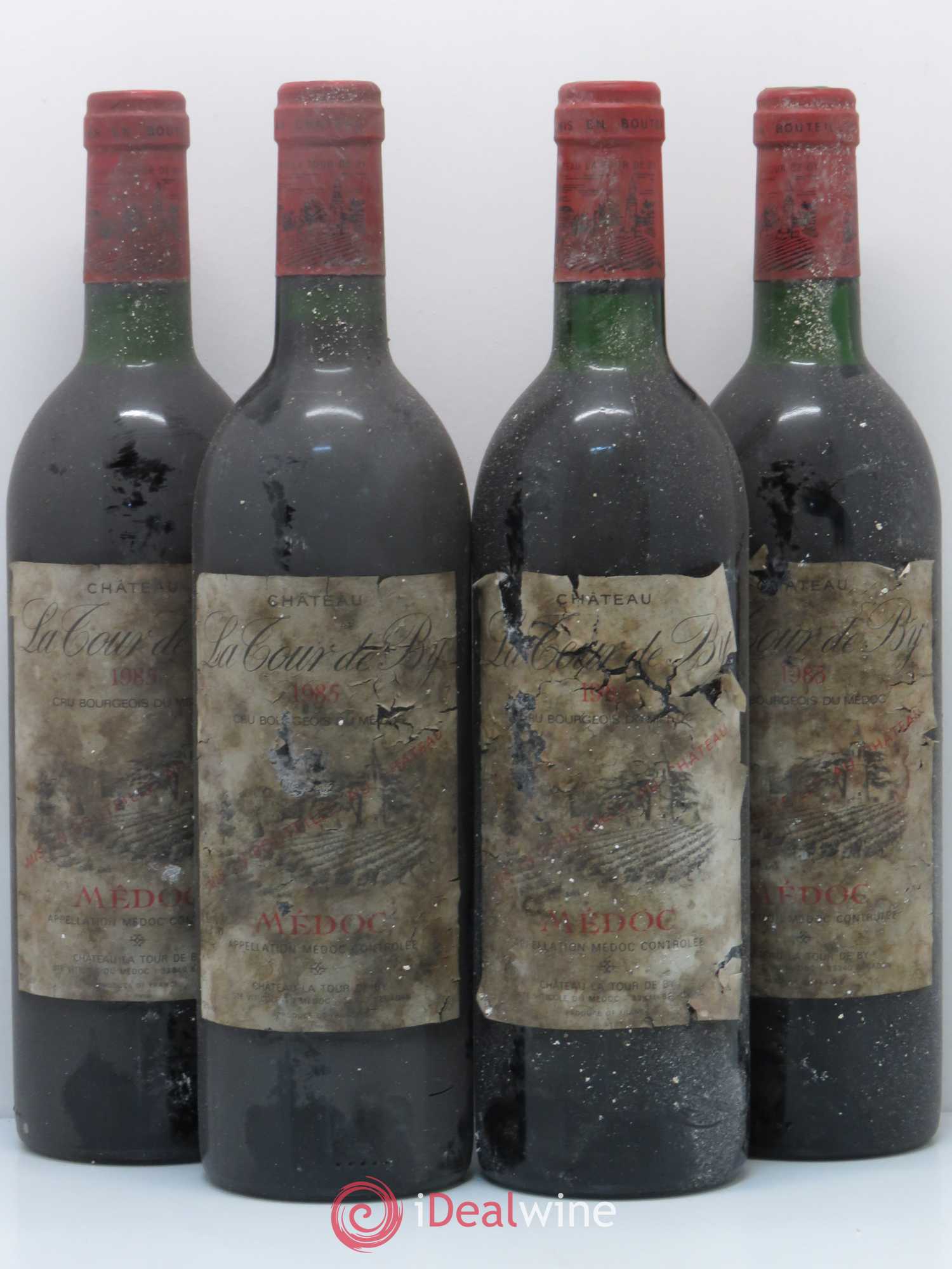 Château La Tour de By Cru Bourgeois 1985 - Lot de 4 bouteilles - 0