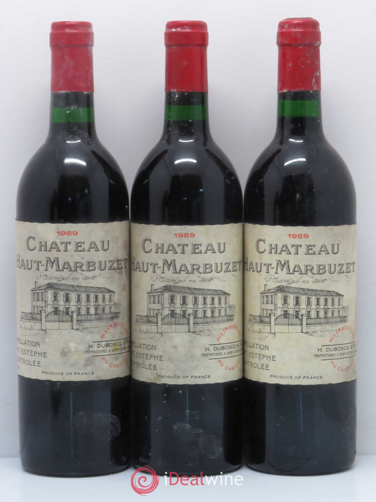 Château Haut Marbuzet 1989 - Lot de 6 bouteilles - 1