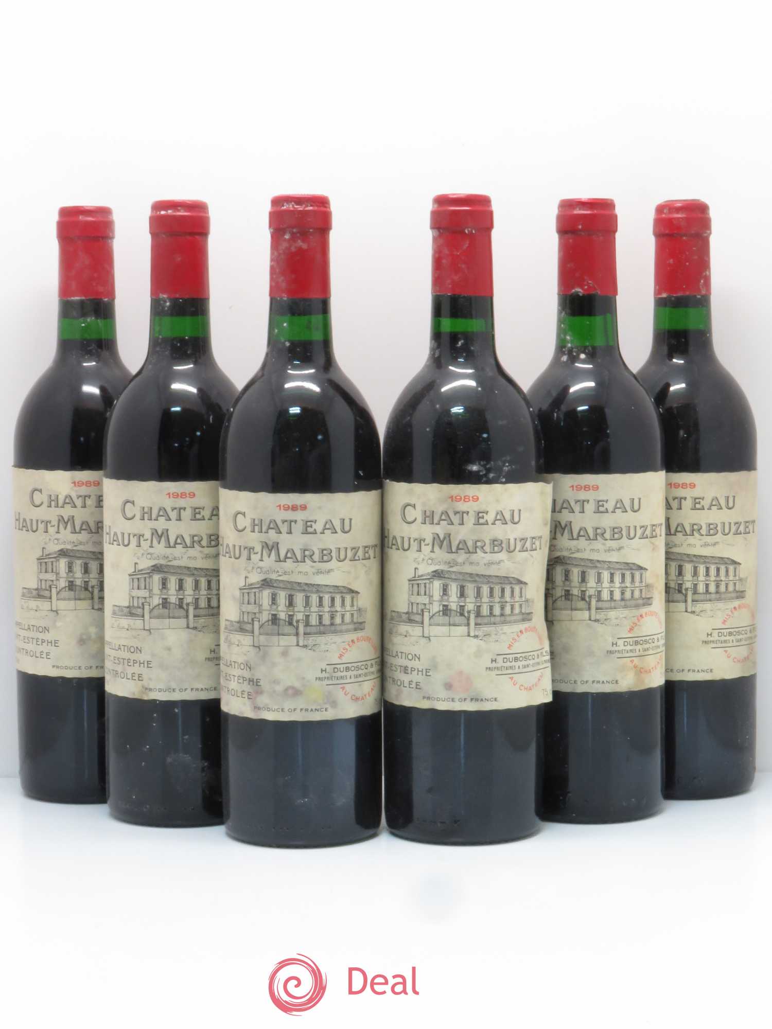 Château Haut Marbuzet 1989 - Lot de 6 bouteilles - 0