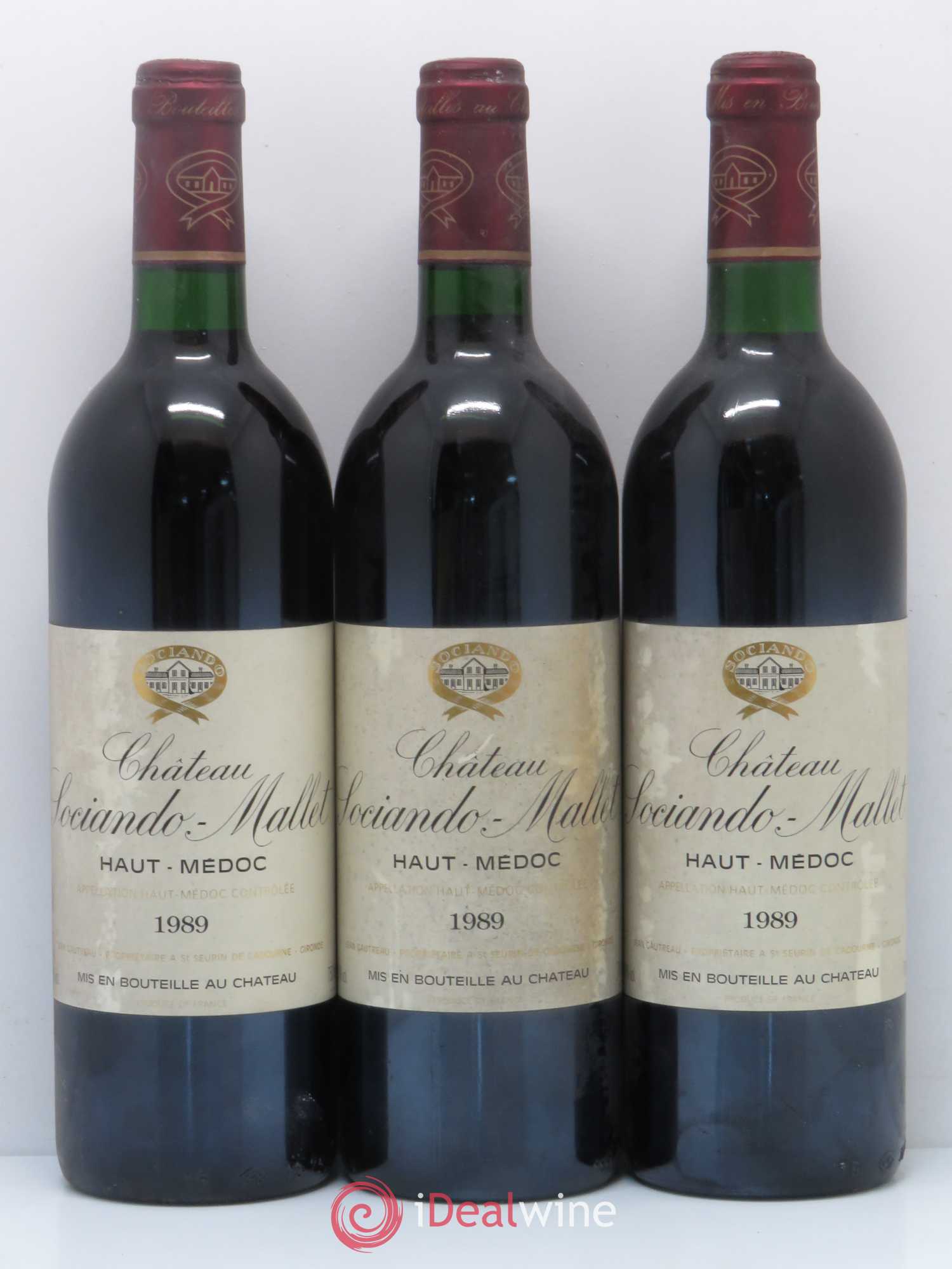 Château Sociando Mallet 1989 - Lot de 6 bouteilles - 2