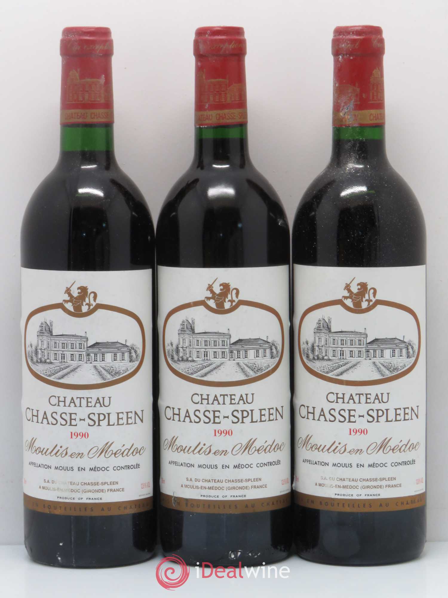 Château Chasse Spleen 1990 - Lot de 12 bouteilles - 1