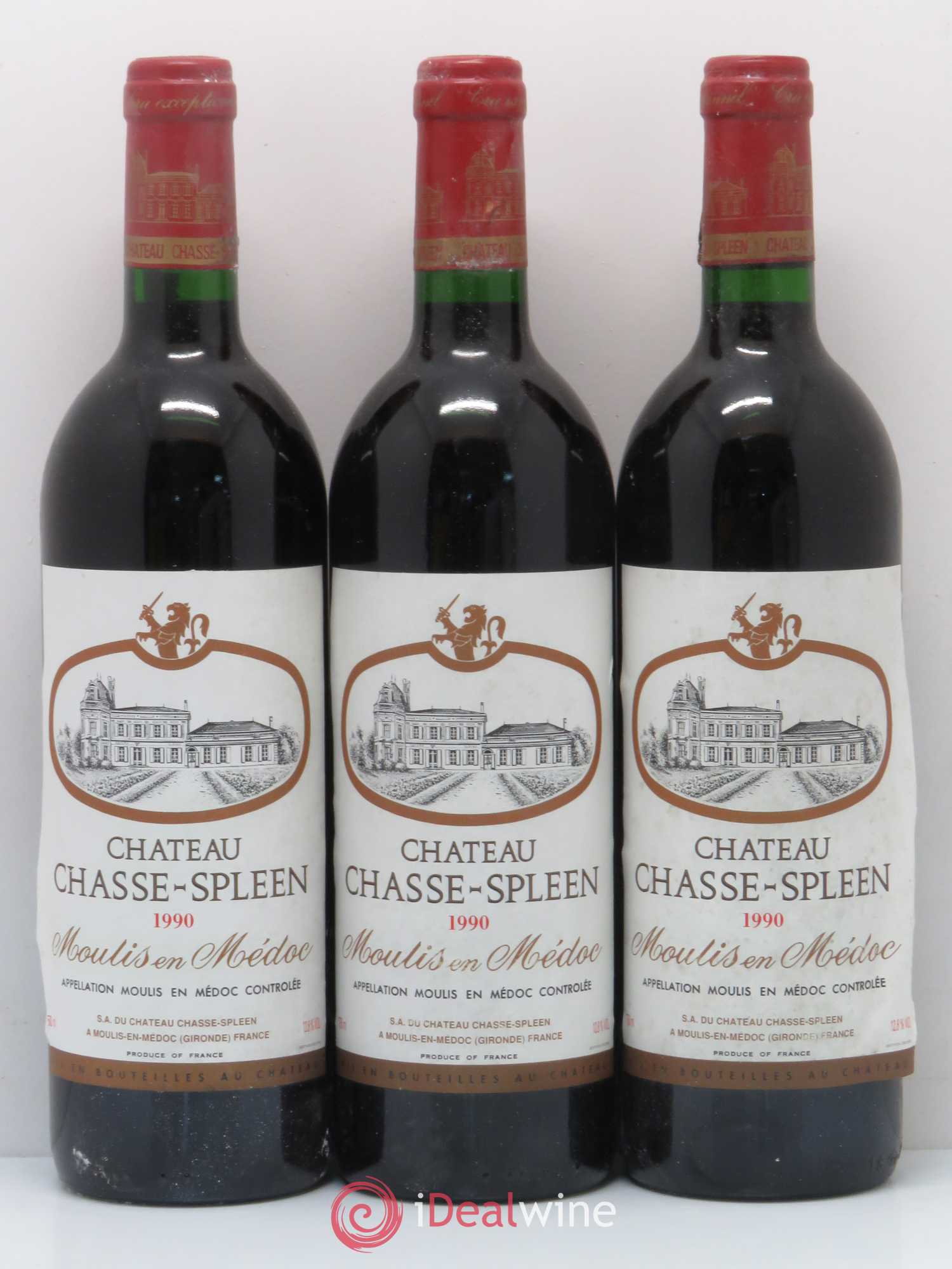 Château Chasse Spleen 1990 - Lot de 12 bouteilles - 2