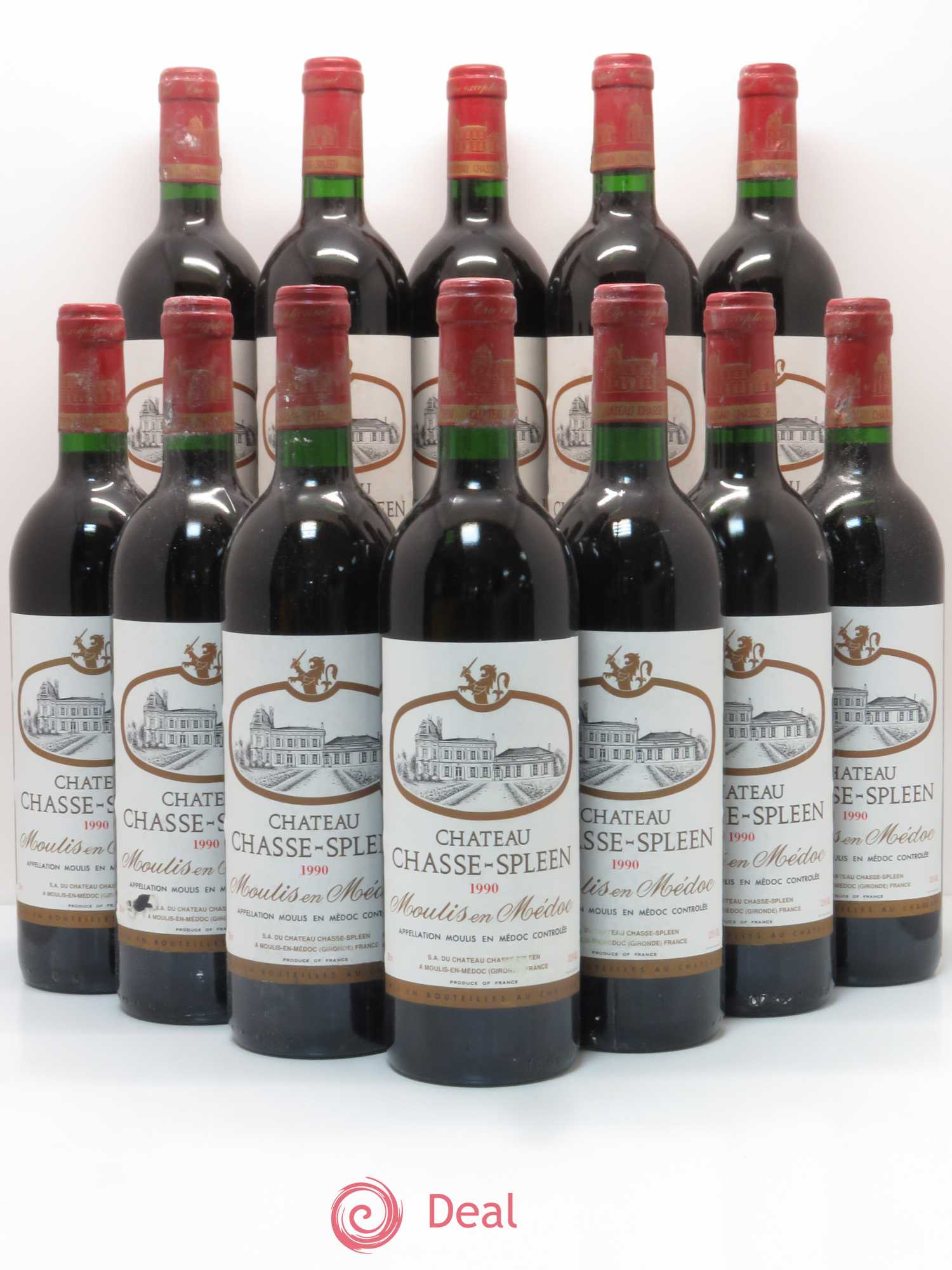 Château Chasse Spleen 1990 - Lot de 12 bouteilles - 0