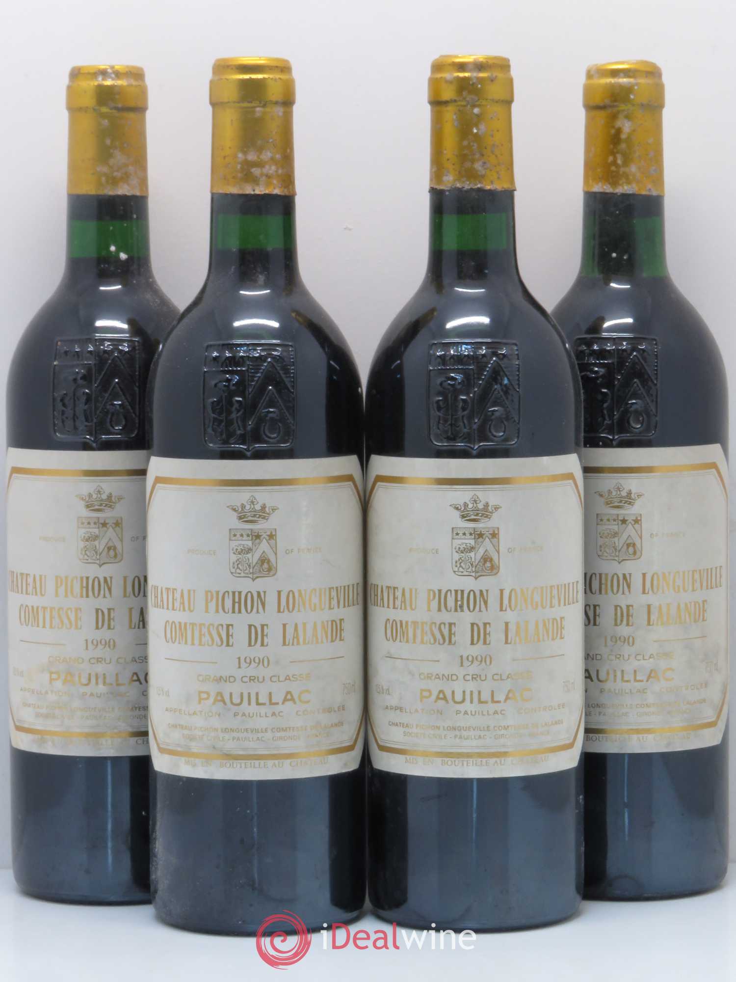 Château Pichon Longueville Comtesse de Lalande 2ème Grand Cru Classé 1990 - Lot de 4 bouteilles - 0