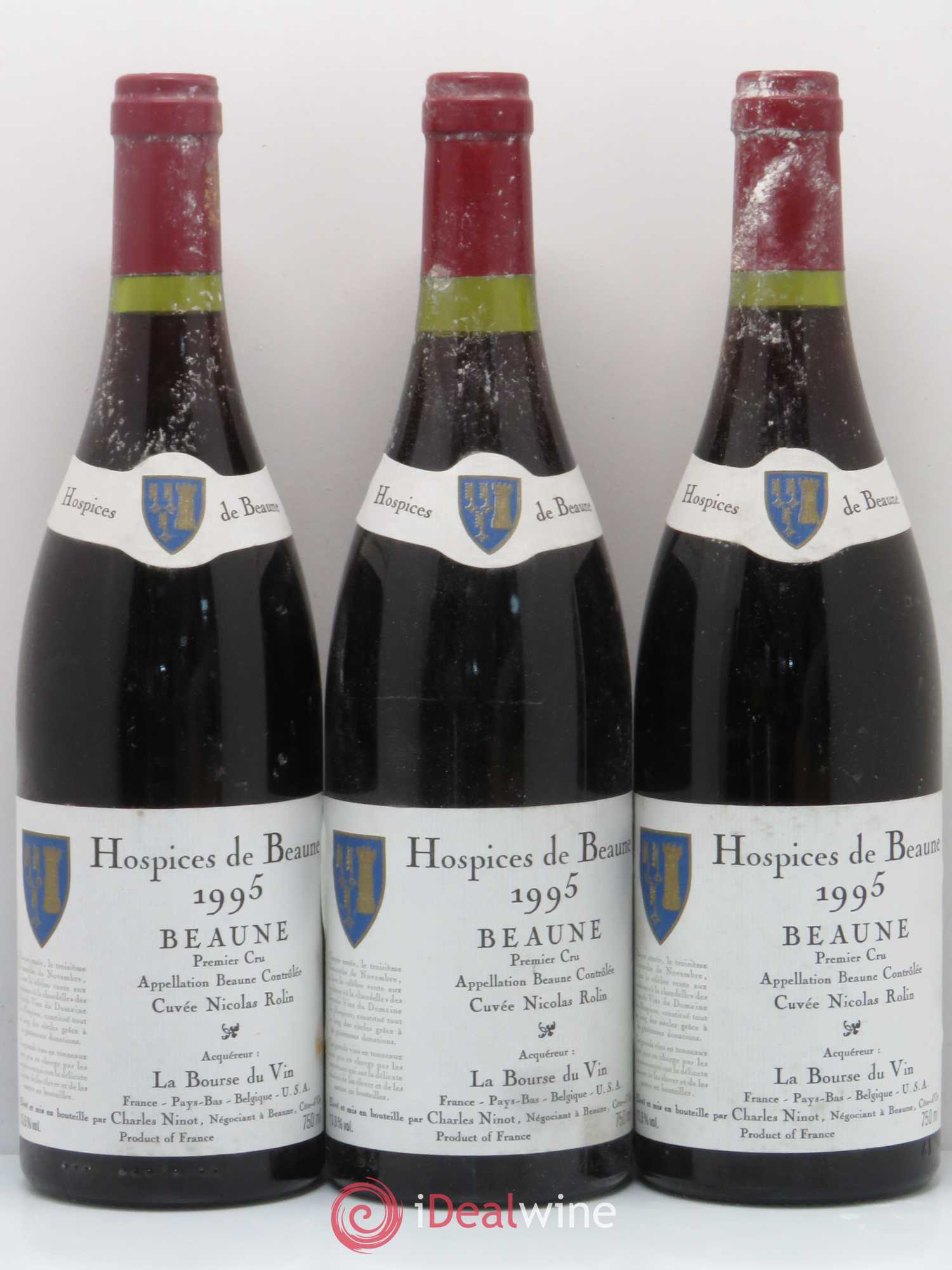 Beaune 1er Cru Cuvee Nicolas Rolin Hospices de Beaune Château Ninot 1995 - Lot de 5 bouteilles - 1