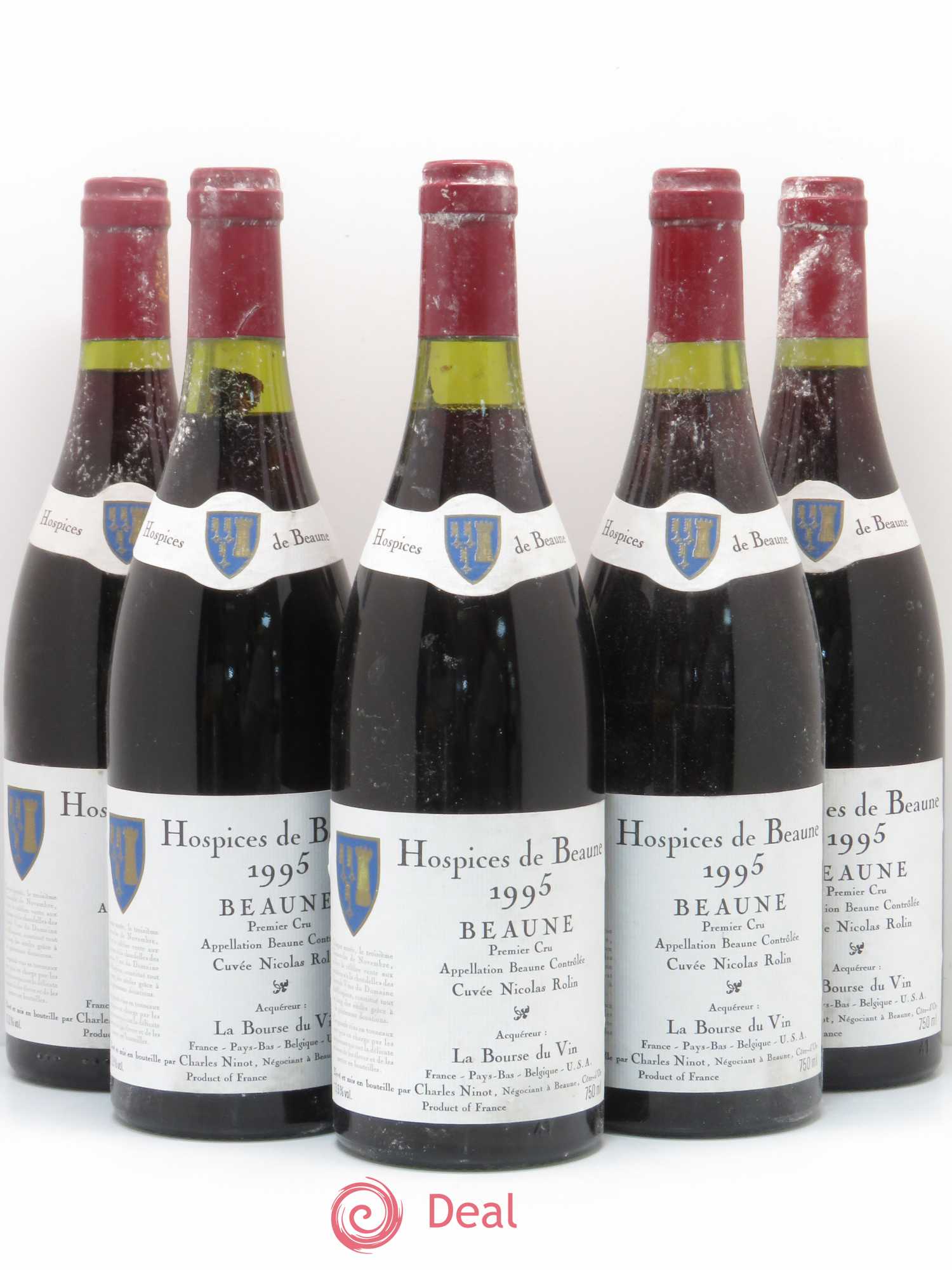 Beaune 1er Cru Cuvee Nicolas Rolin Hospices de Beaune Château Ninot 1995 - Lot de 5 bouteilles - 0