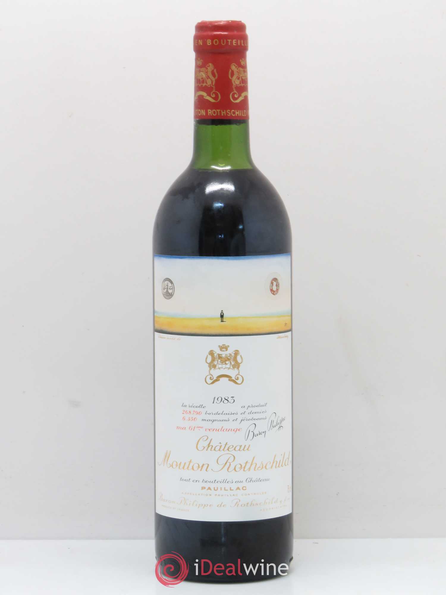 Château Mouton Rothschild 1er Grand Cru Classé 1983 - Lot de 1 bouteille - 0