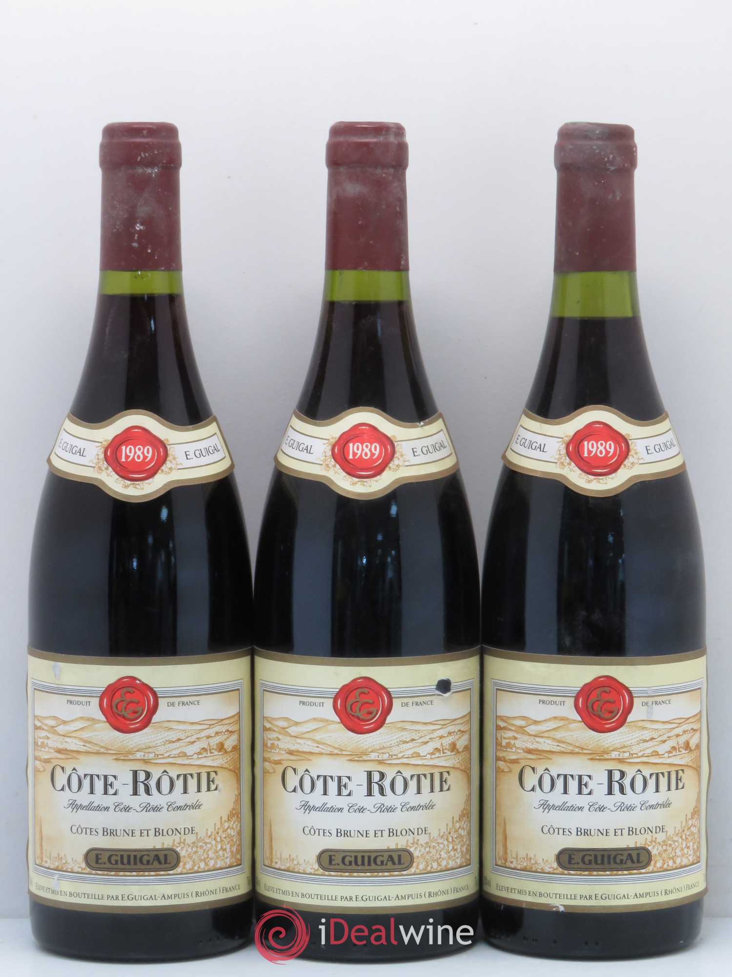 Côte-Rôtie Côtes Brune et Blonde Guigal 1989 - Lot de 3 bouteilles - 0