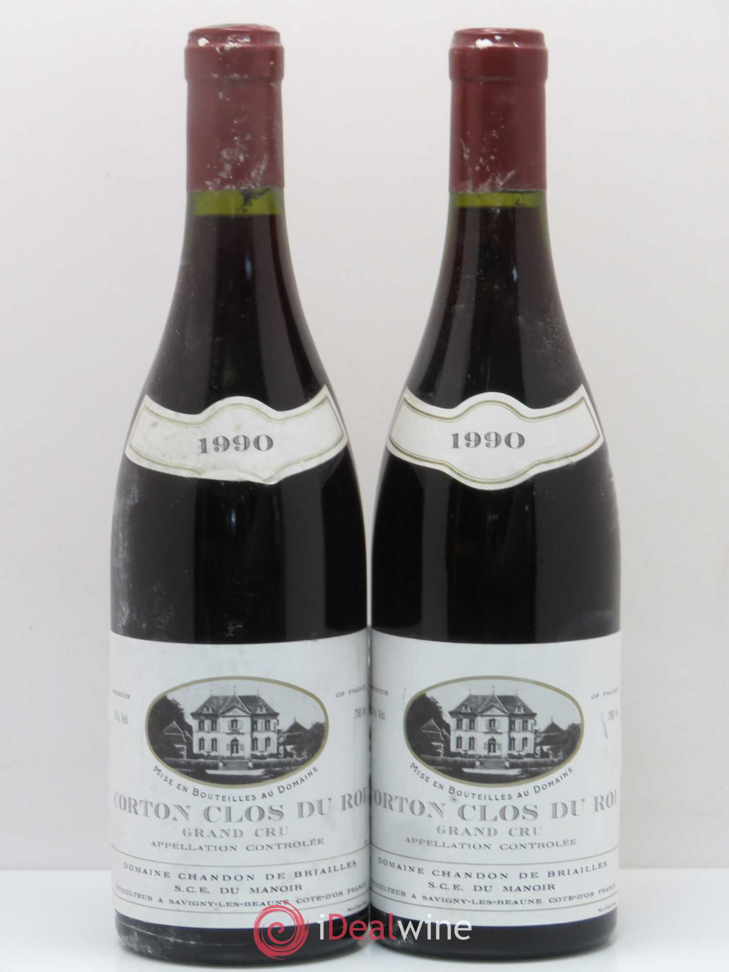 Corton Grand Cru Clos Du Roi Domaine Chandon De Briailles 1990 - Posten von 2 Flaschen - 0